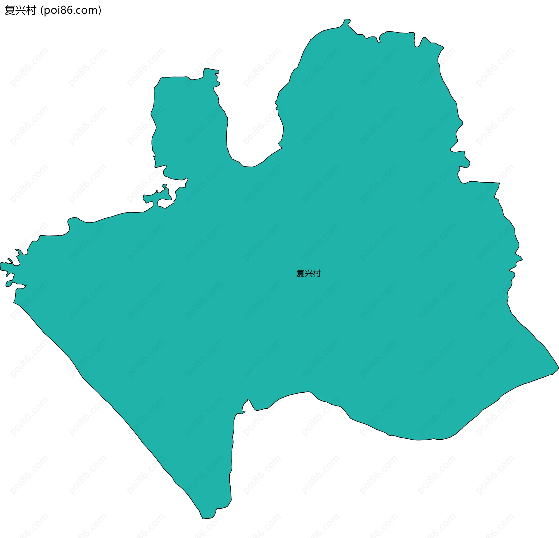 复兴村边界地图