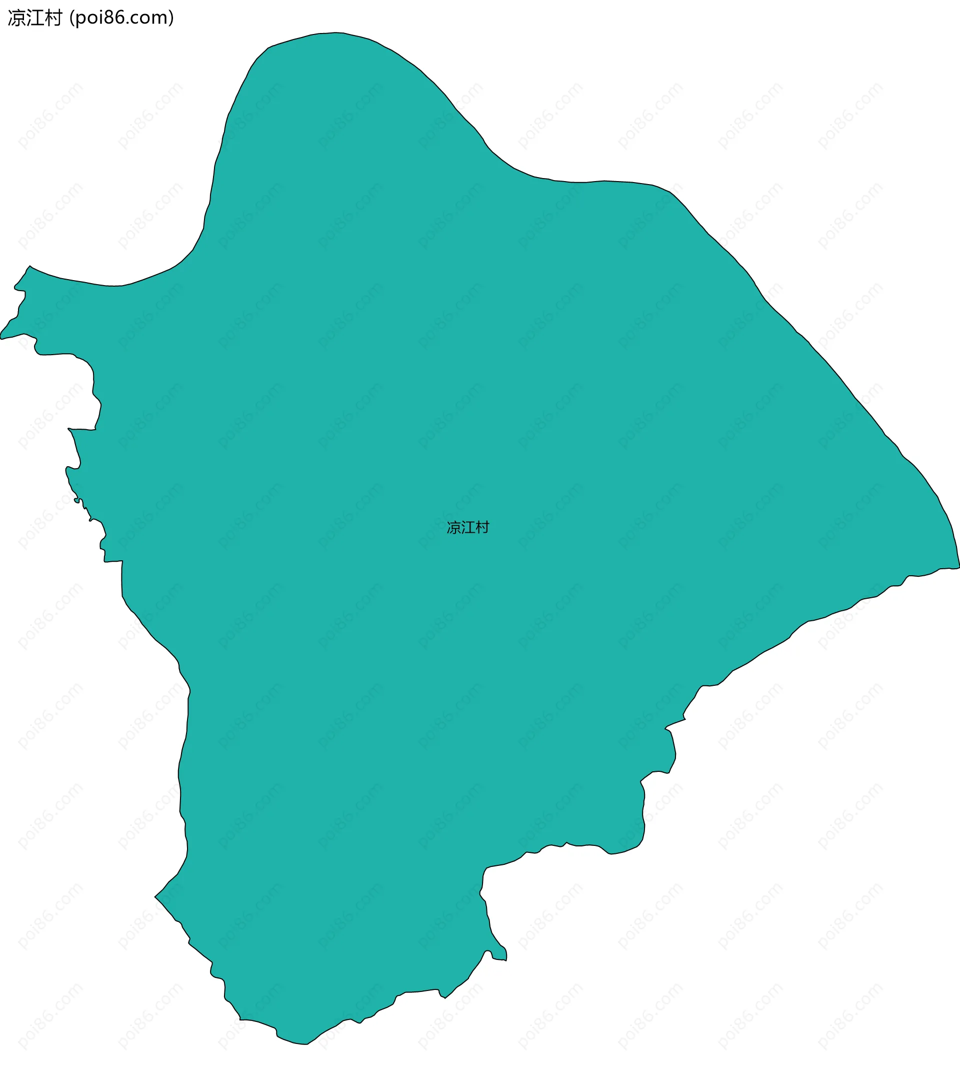 凉江村边界地图