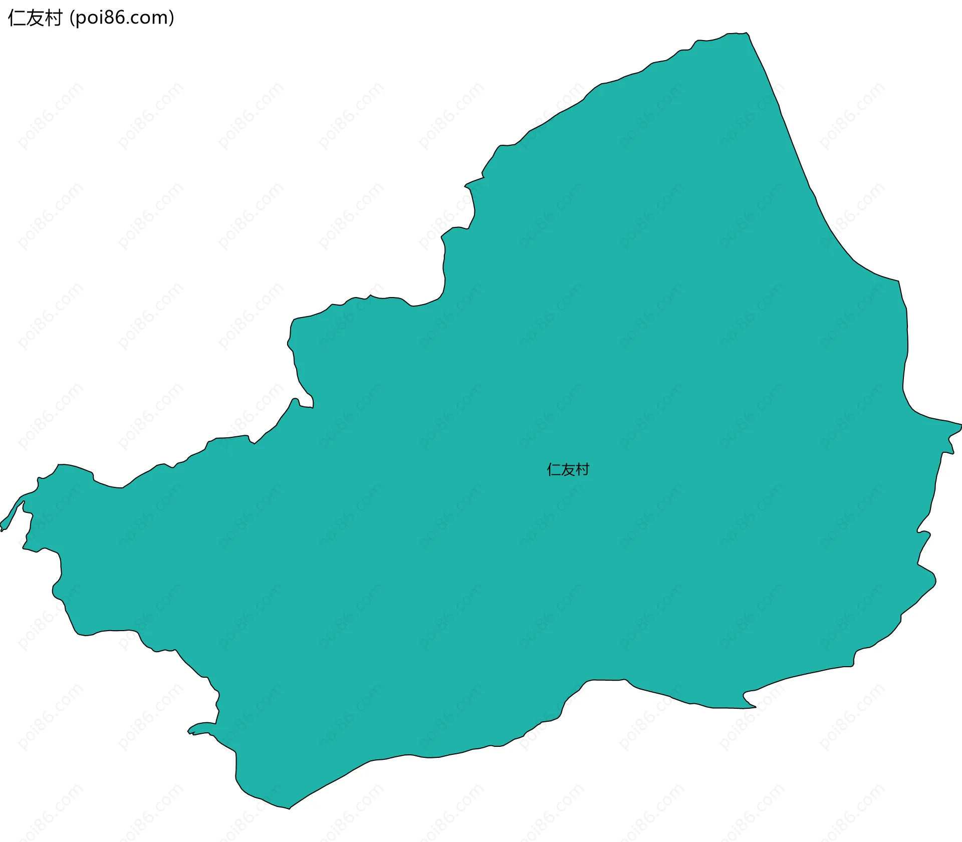 仁友村边界地图