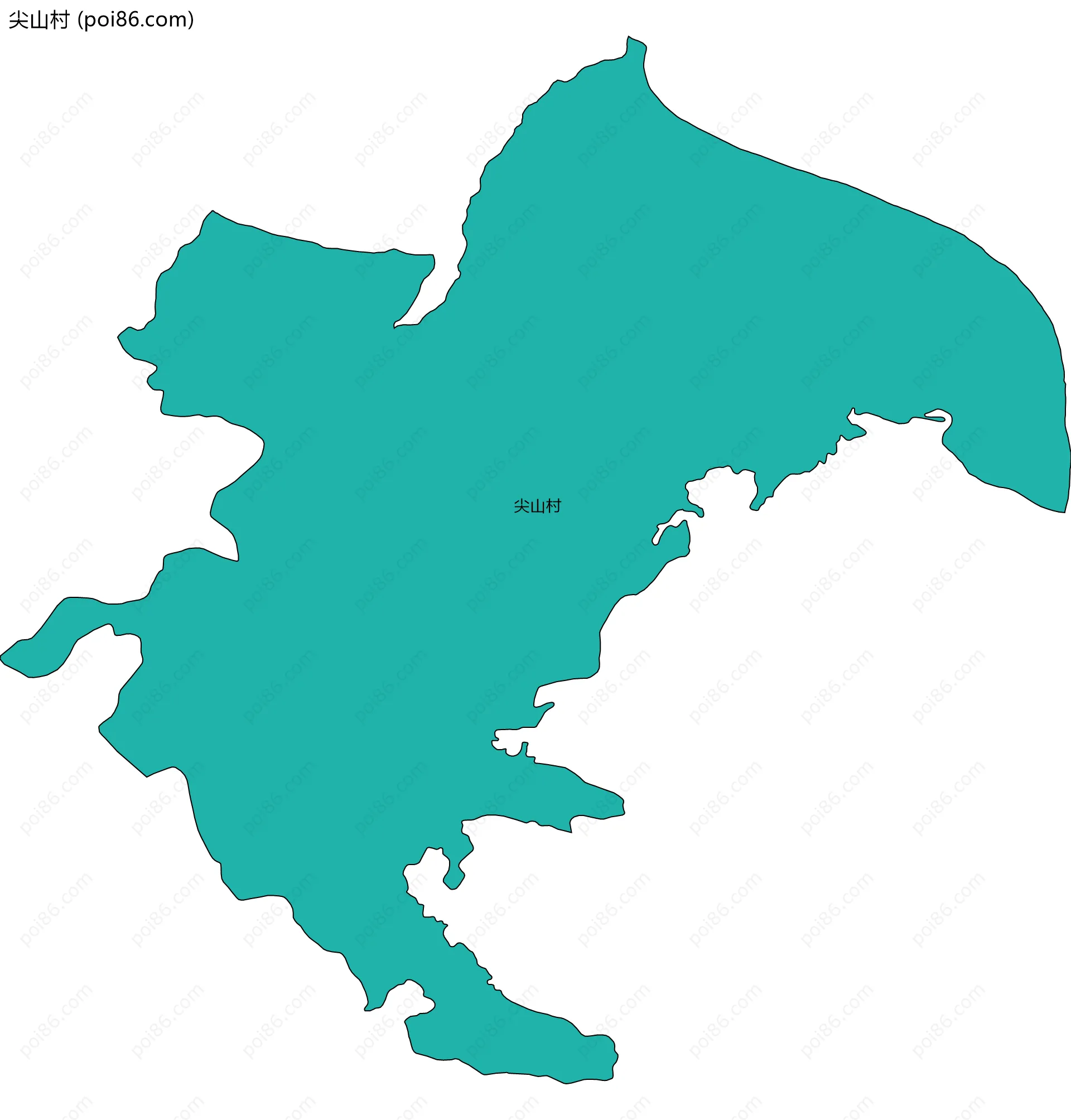 尖山村边界地图