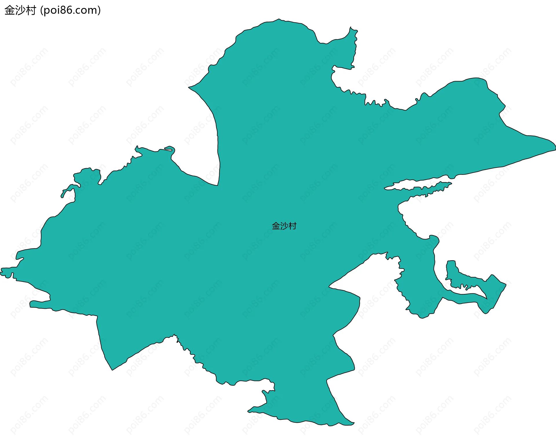 金沙村边界地图