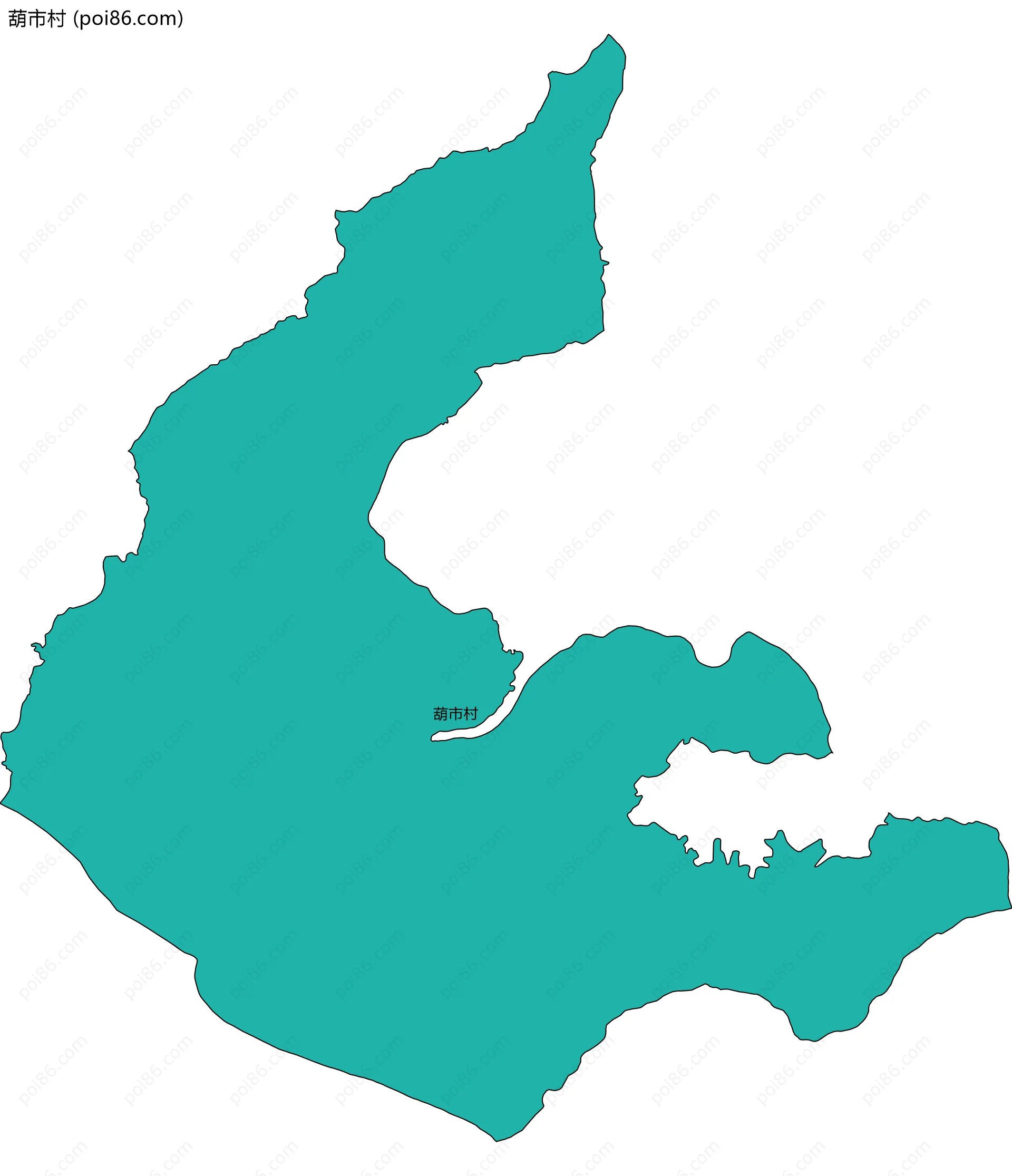 葫市村边界地图