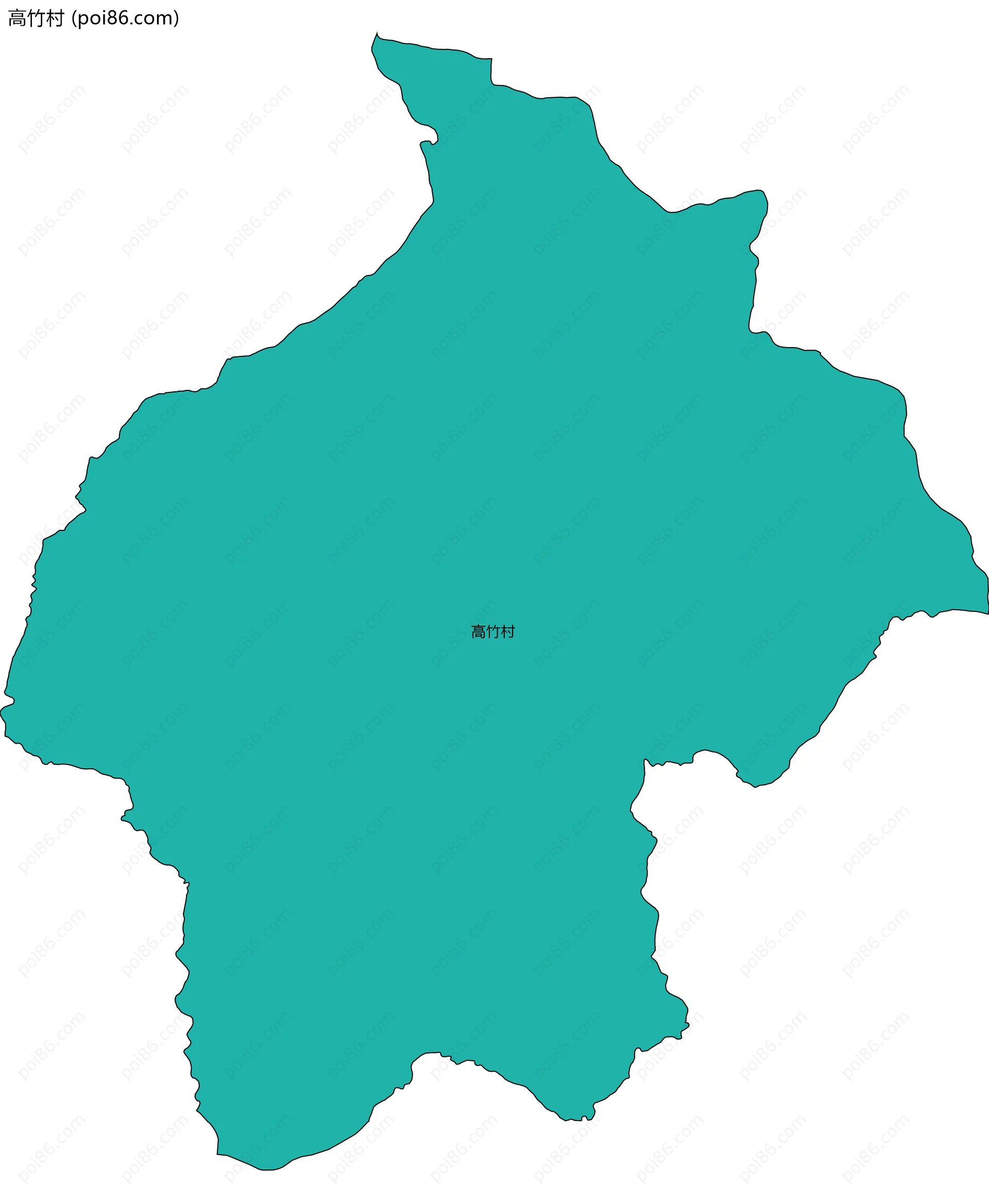 高竹村边界地图