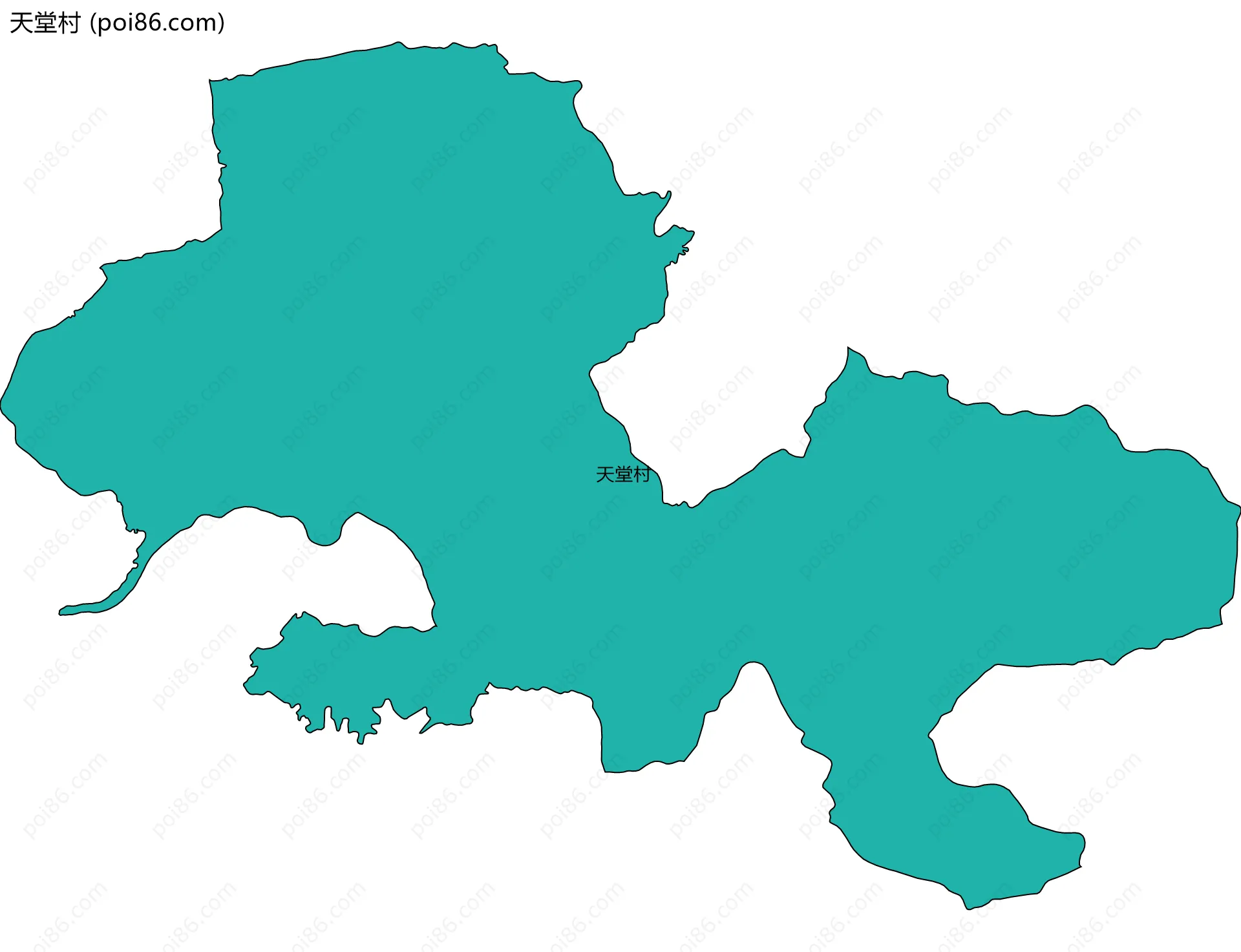 天堂村边界地图