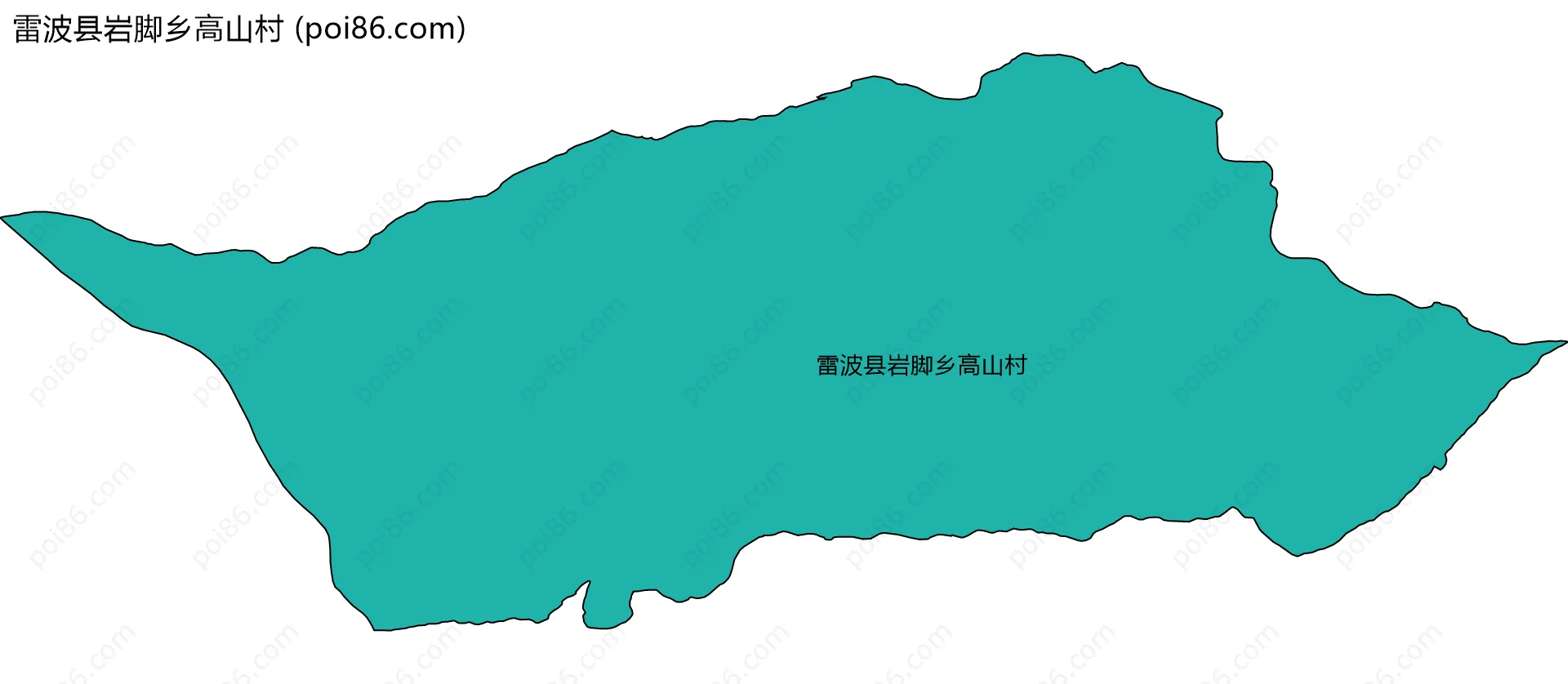 雷波县岩脚乡高山村边界地图
