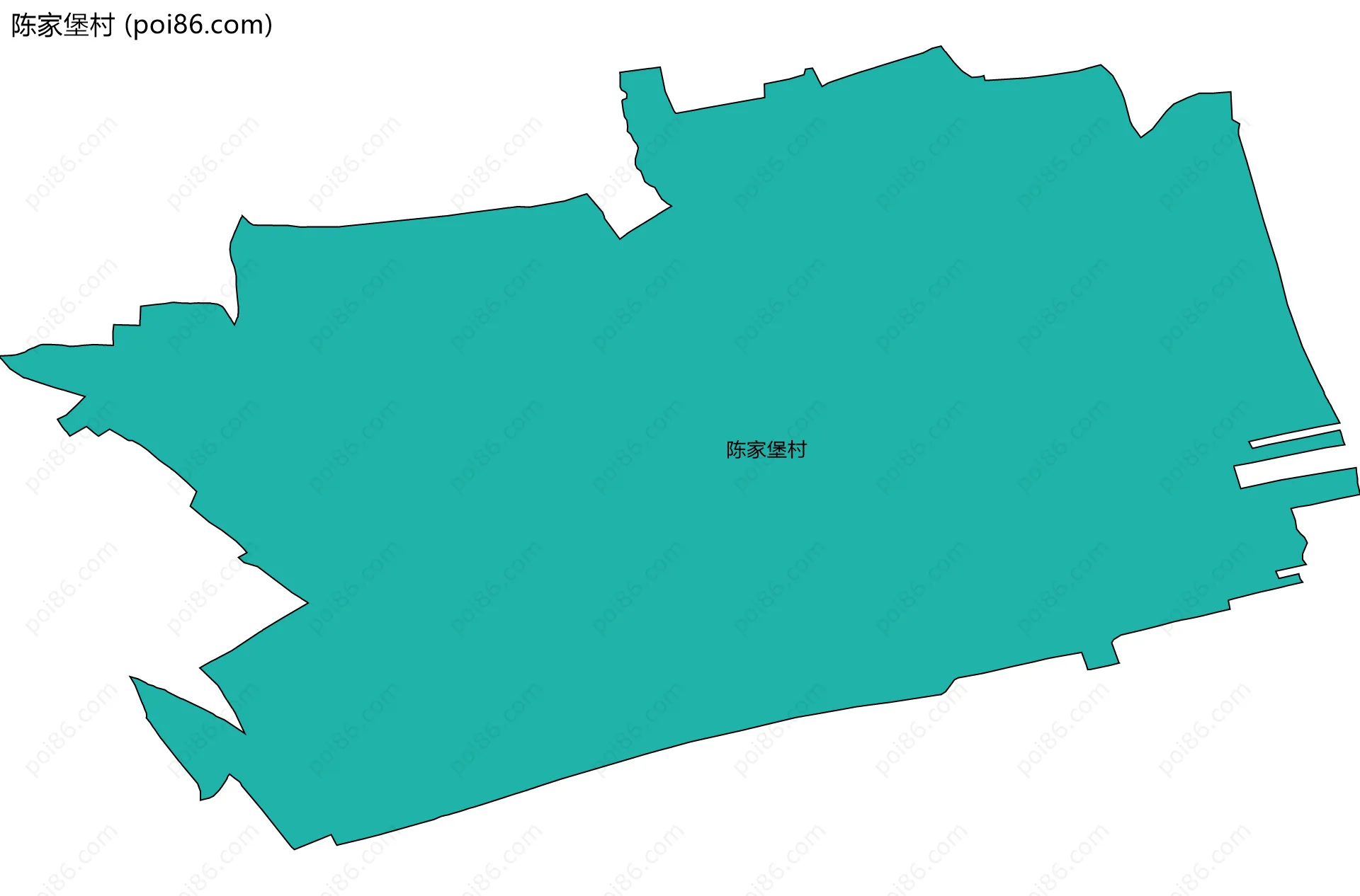 陈家堡村边界地图