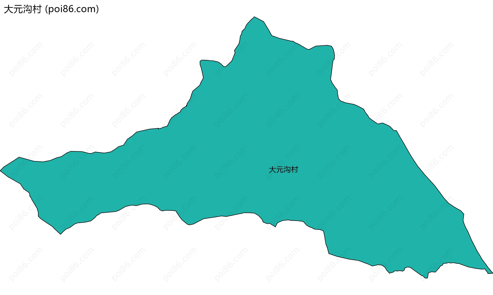 大元沟村边界地图