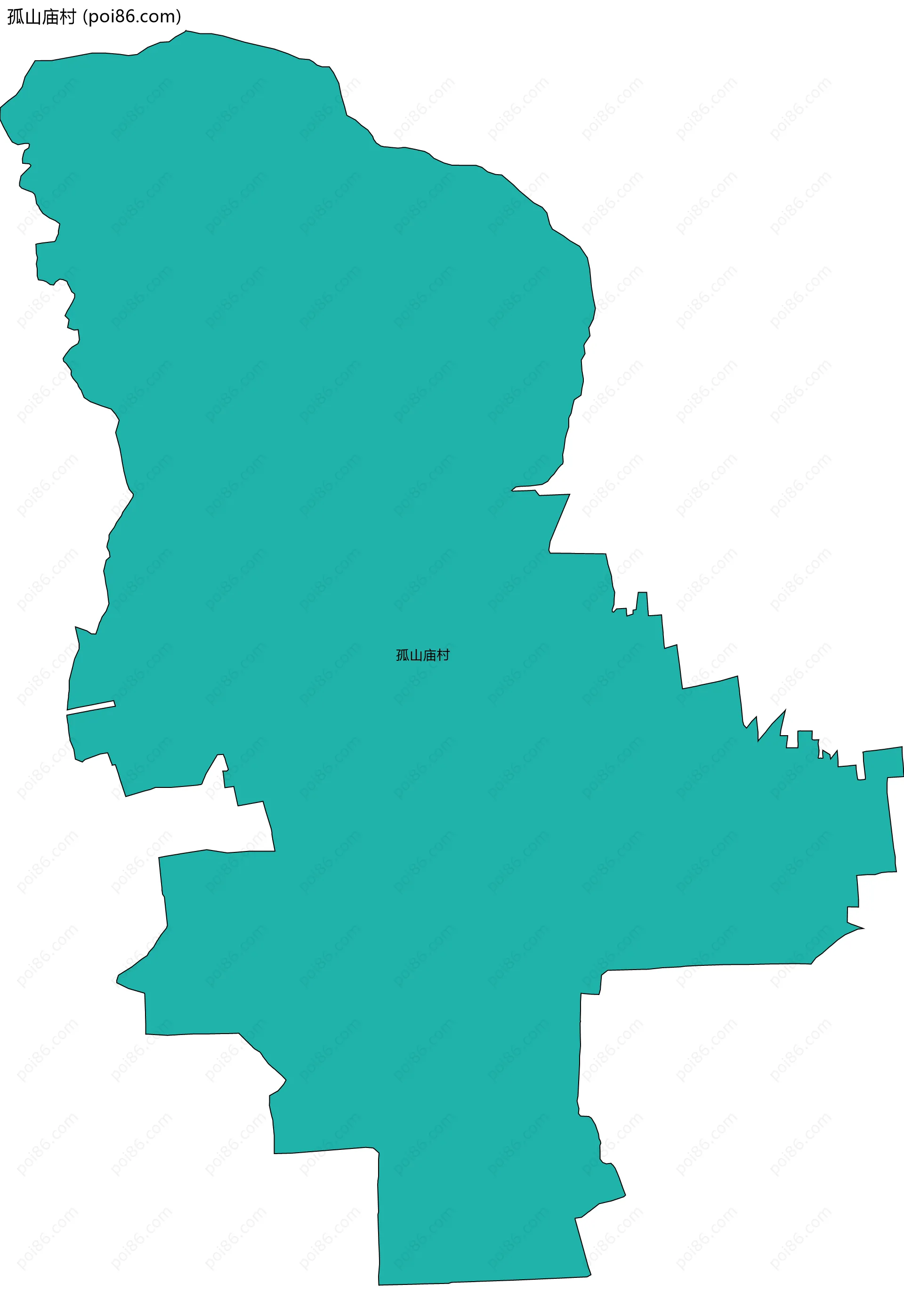 孤山庙村边界地图