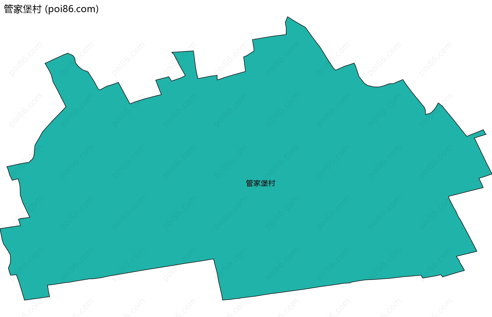 管家堡村边界地图
