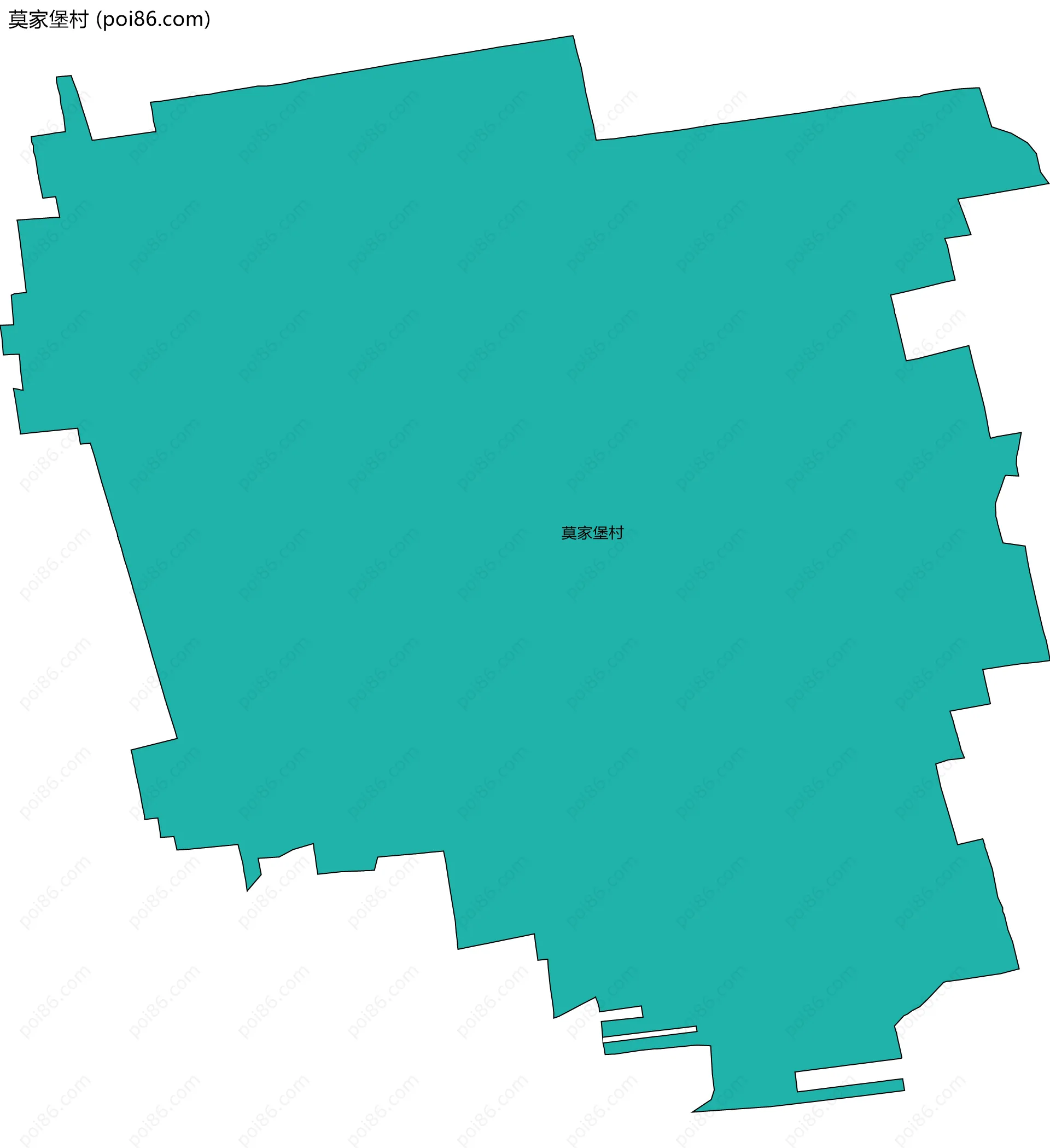 莫家堡村边界地图