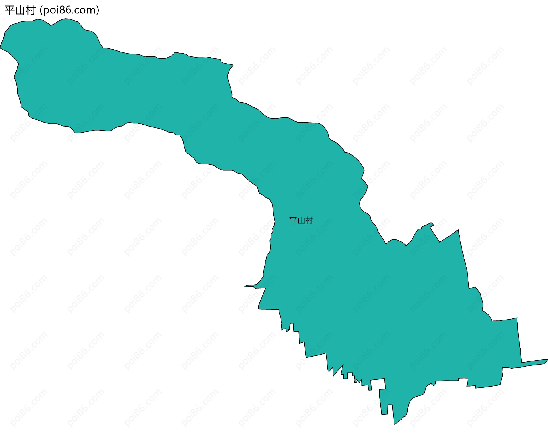 平山村边界地图
