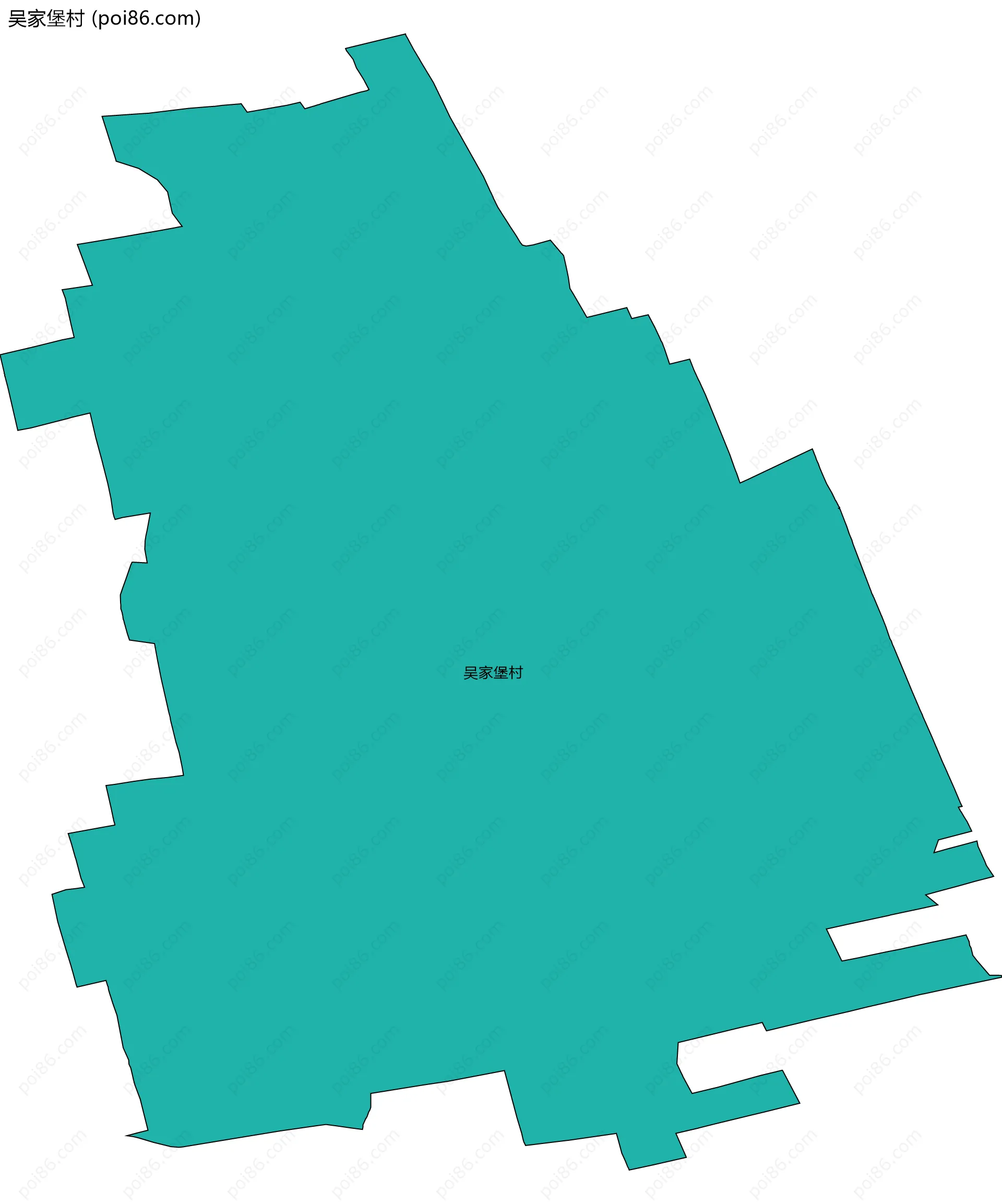 吴家堡村边界地图