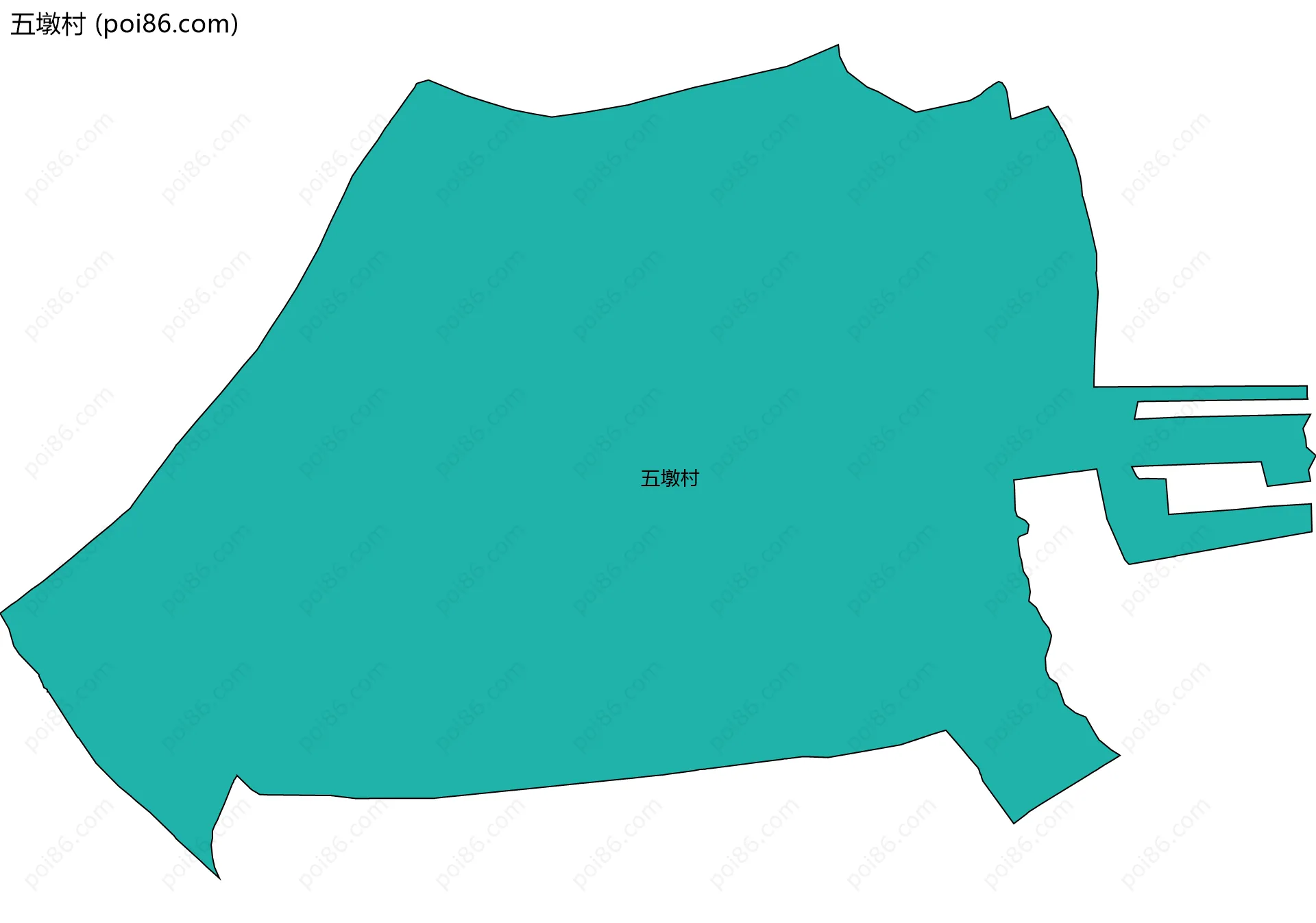 五墩村边界地图