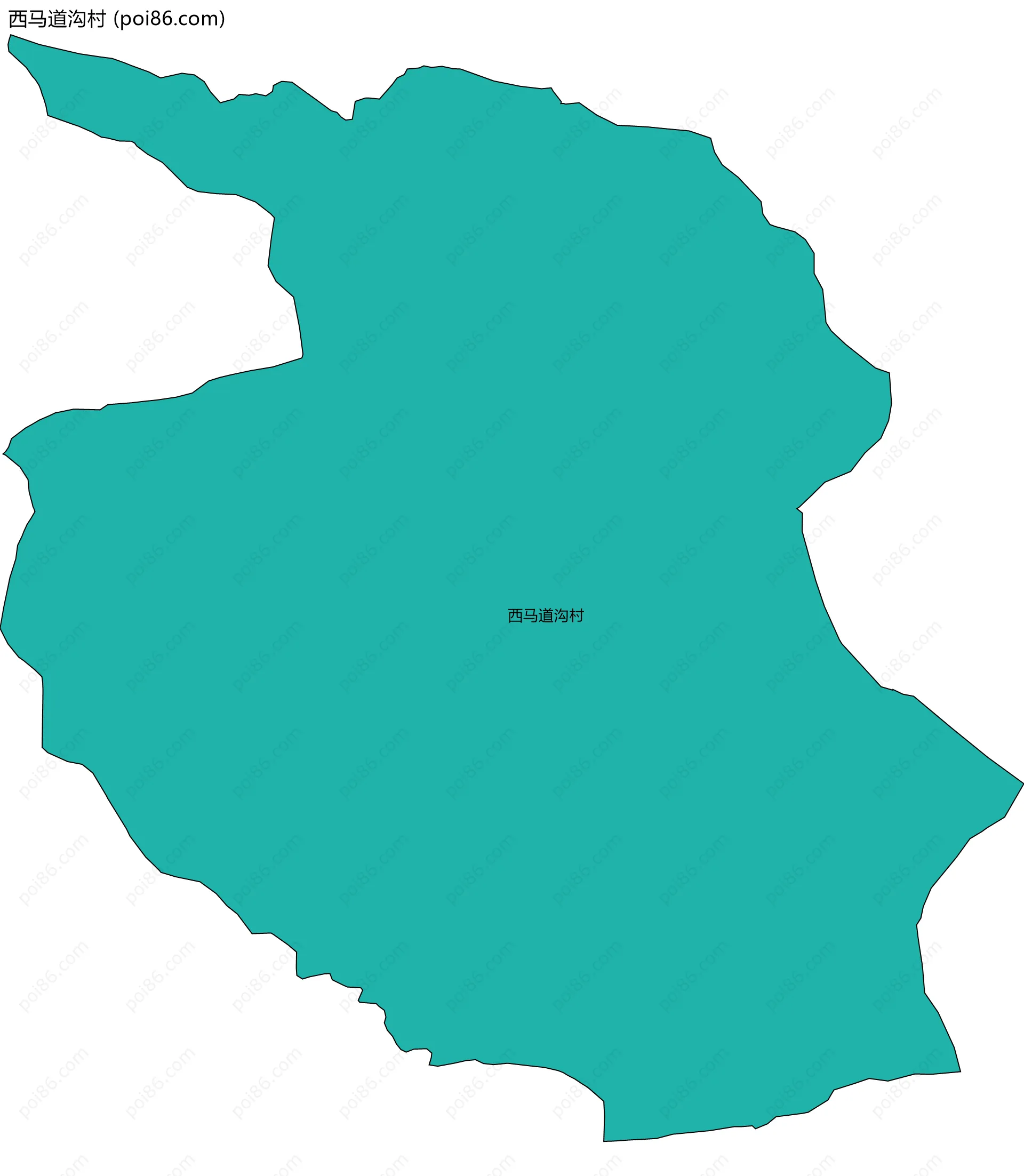 西马道沟村边界地图