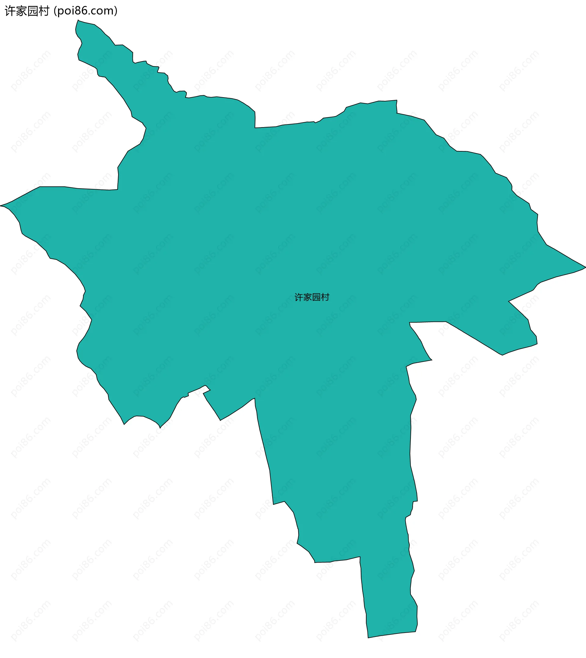 许家园村边界地图