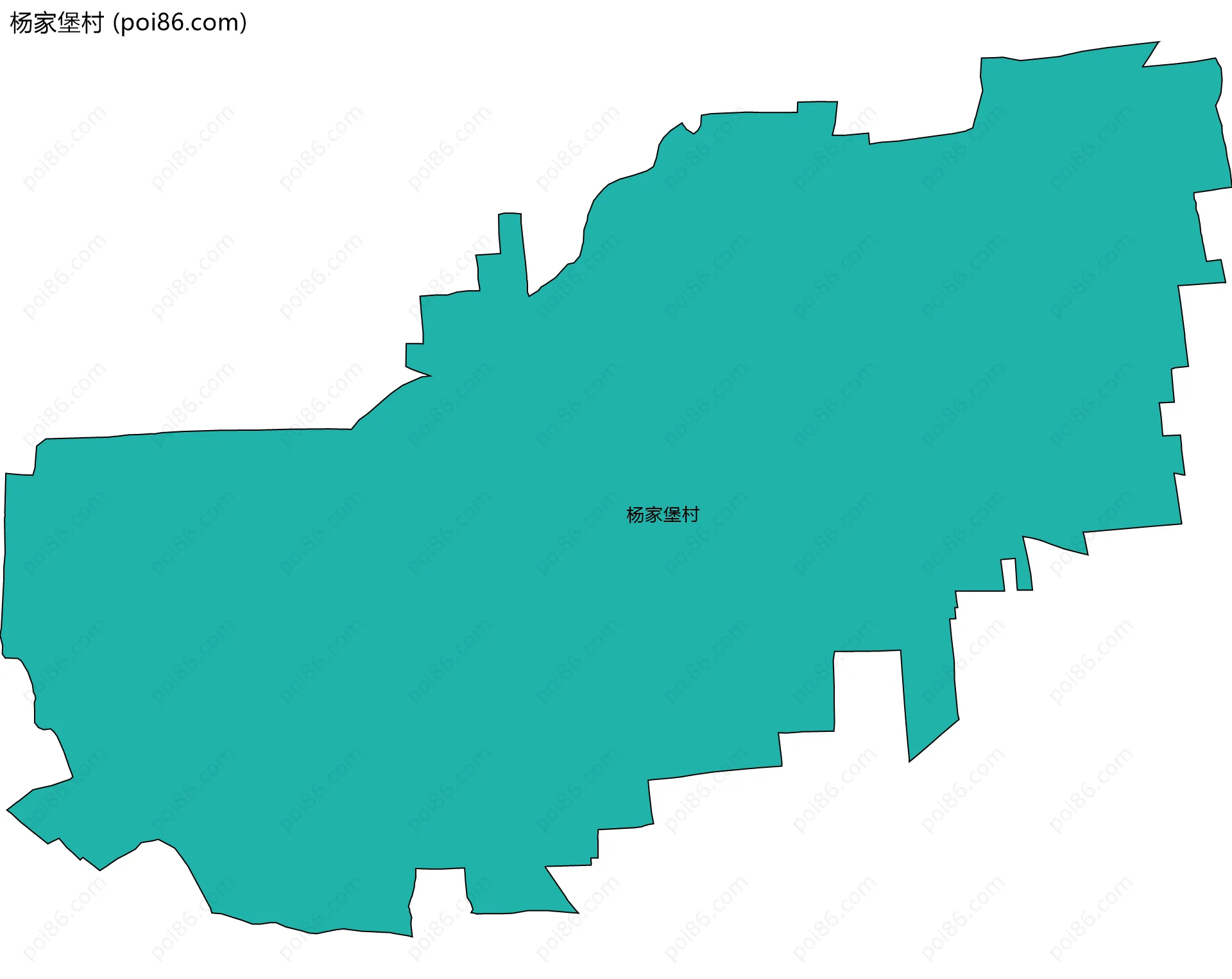 杨家堡村边界地图