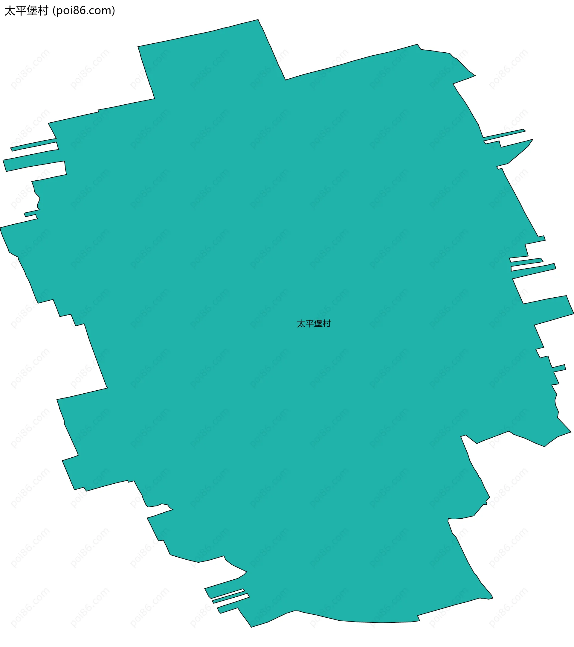 太平堡村边界地图