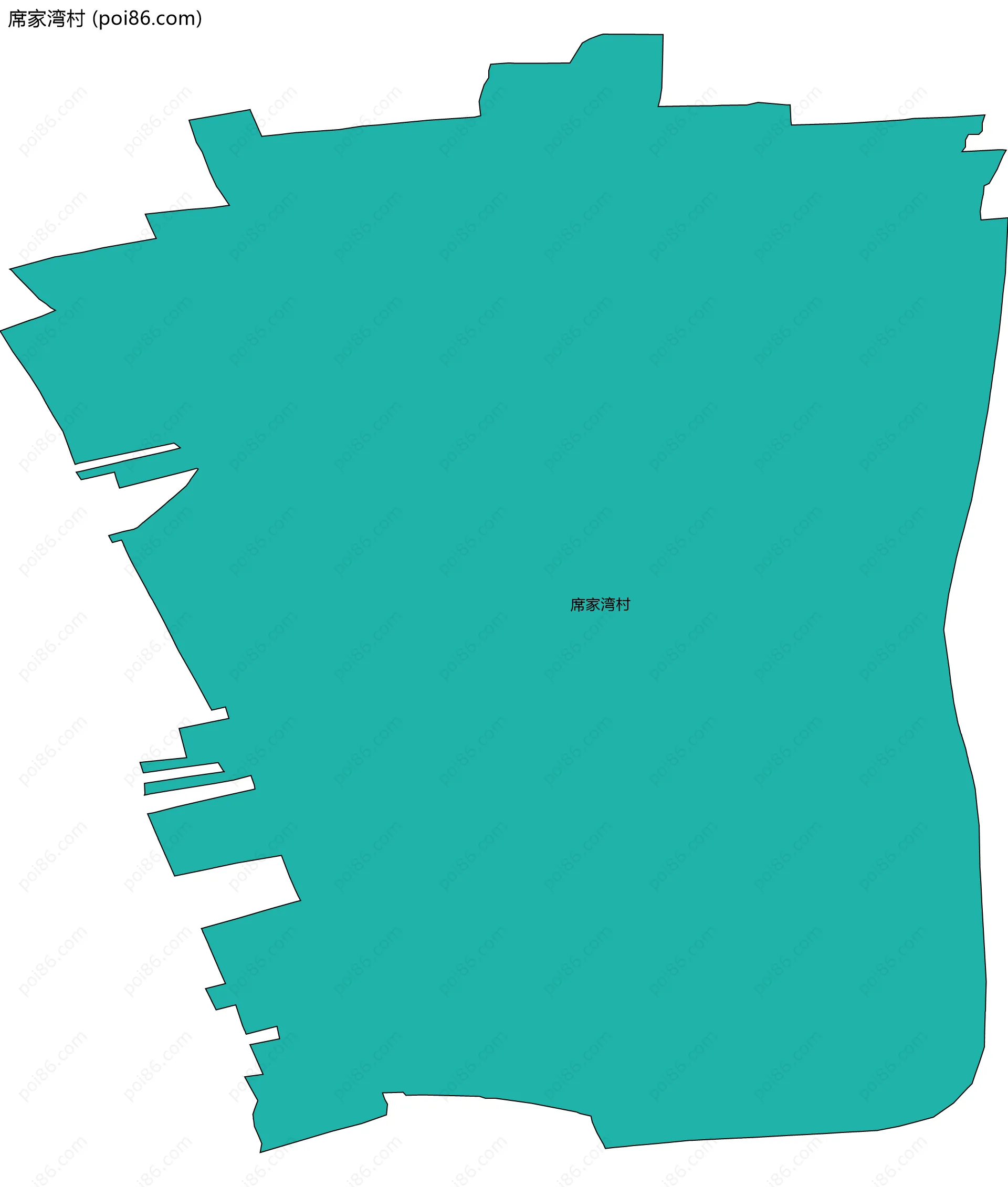 席家湾村边界地图