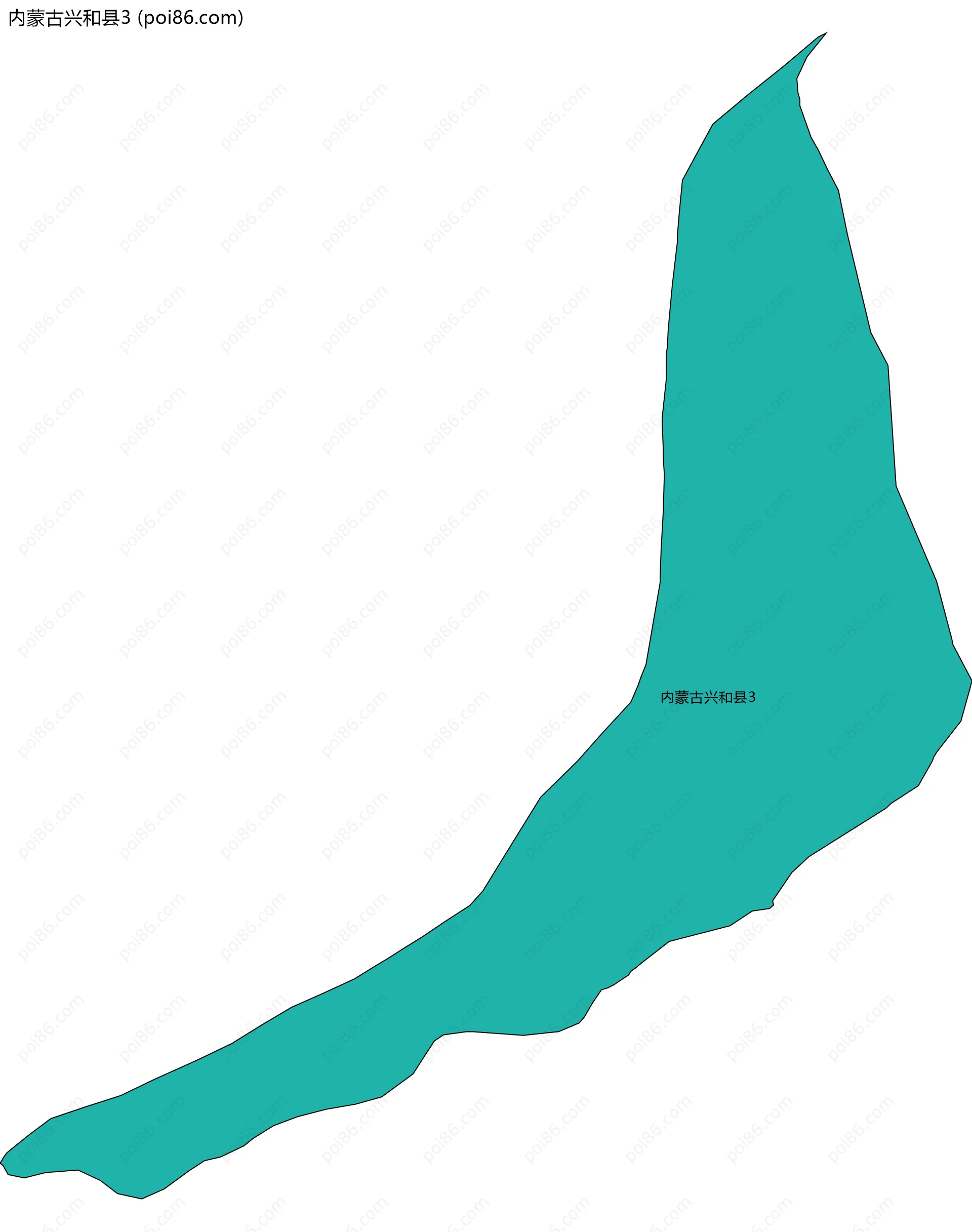 内蒙古兴和县3边界地图