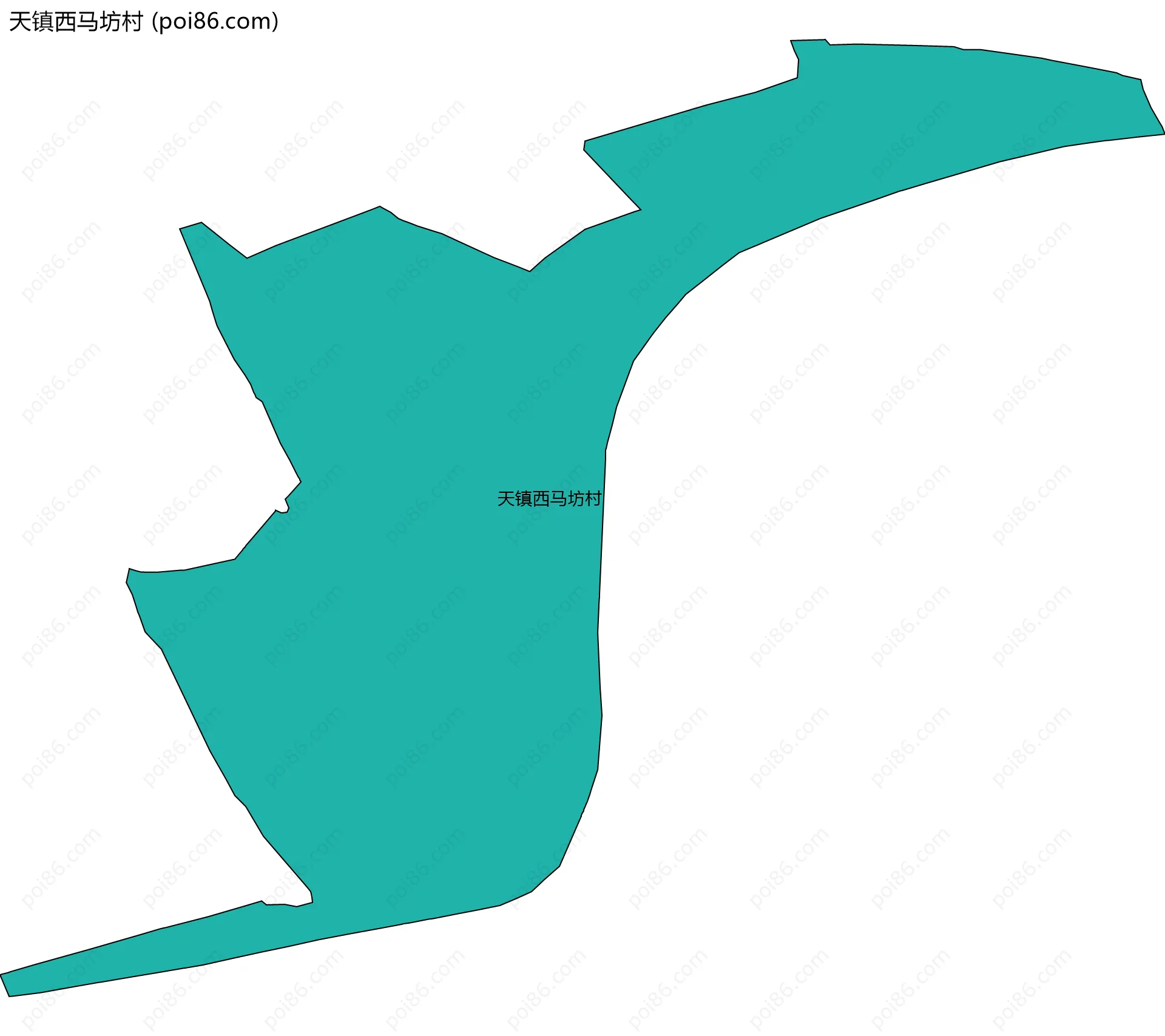 天镇西马坊村边界地图