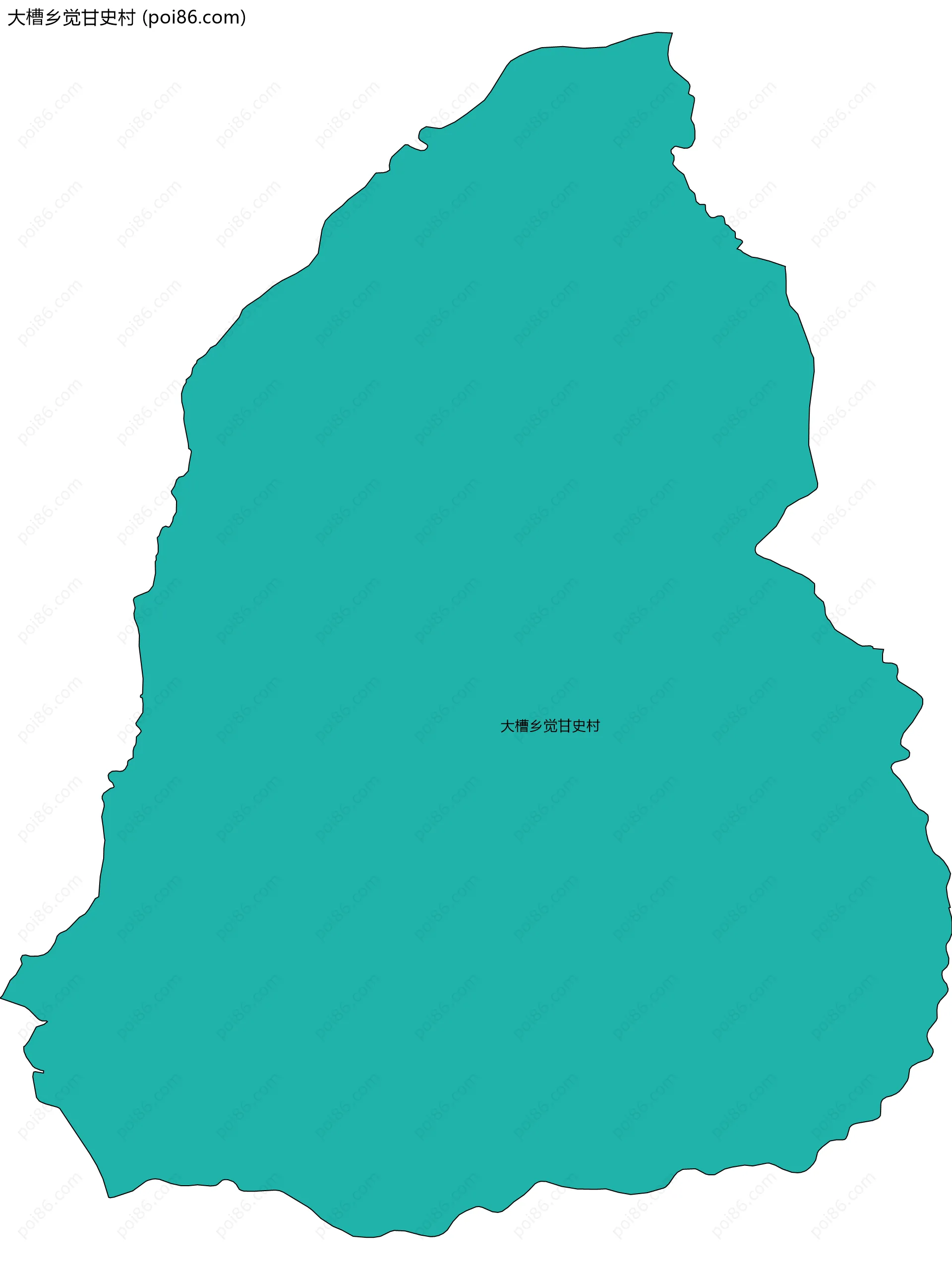 大槽乡觉甘史村边界地图