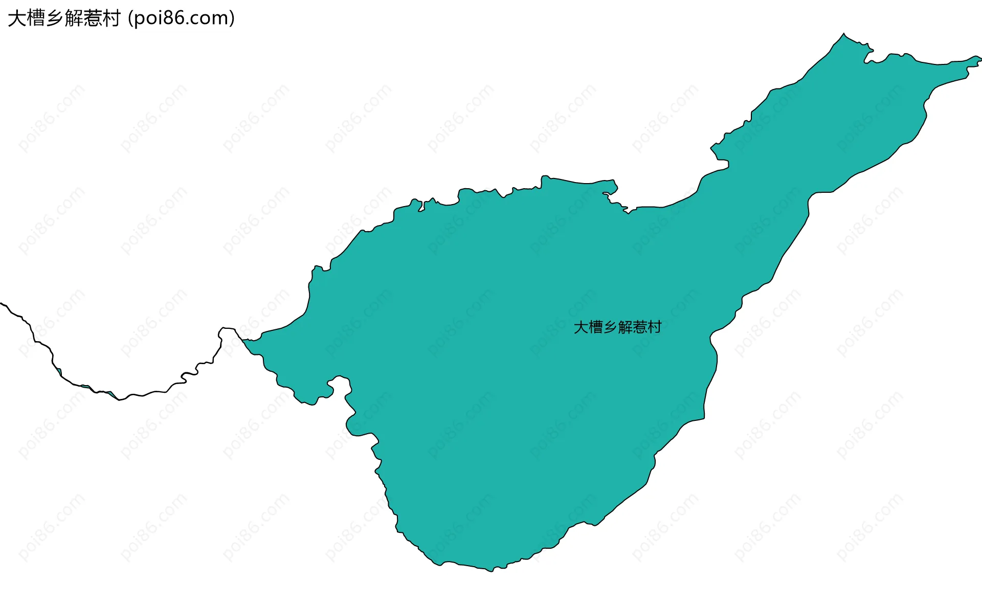 大槽乡解惹村边界地图