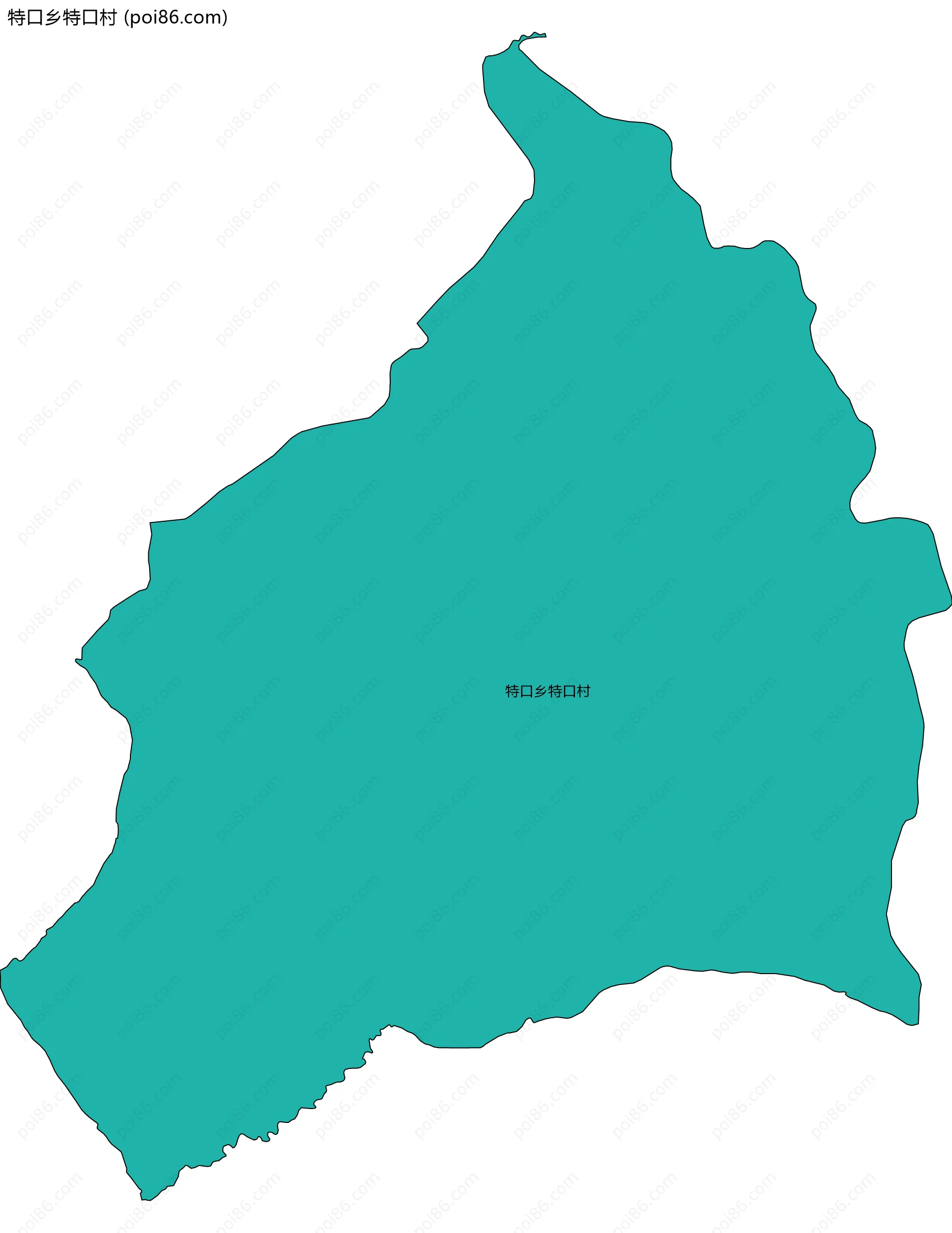 特口乡特口村边界地图