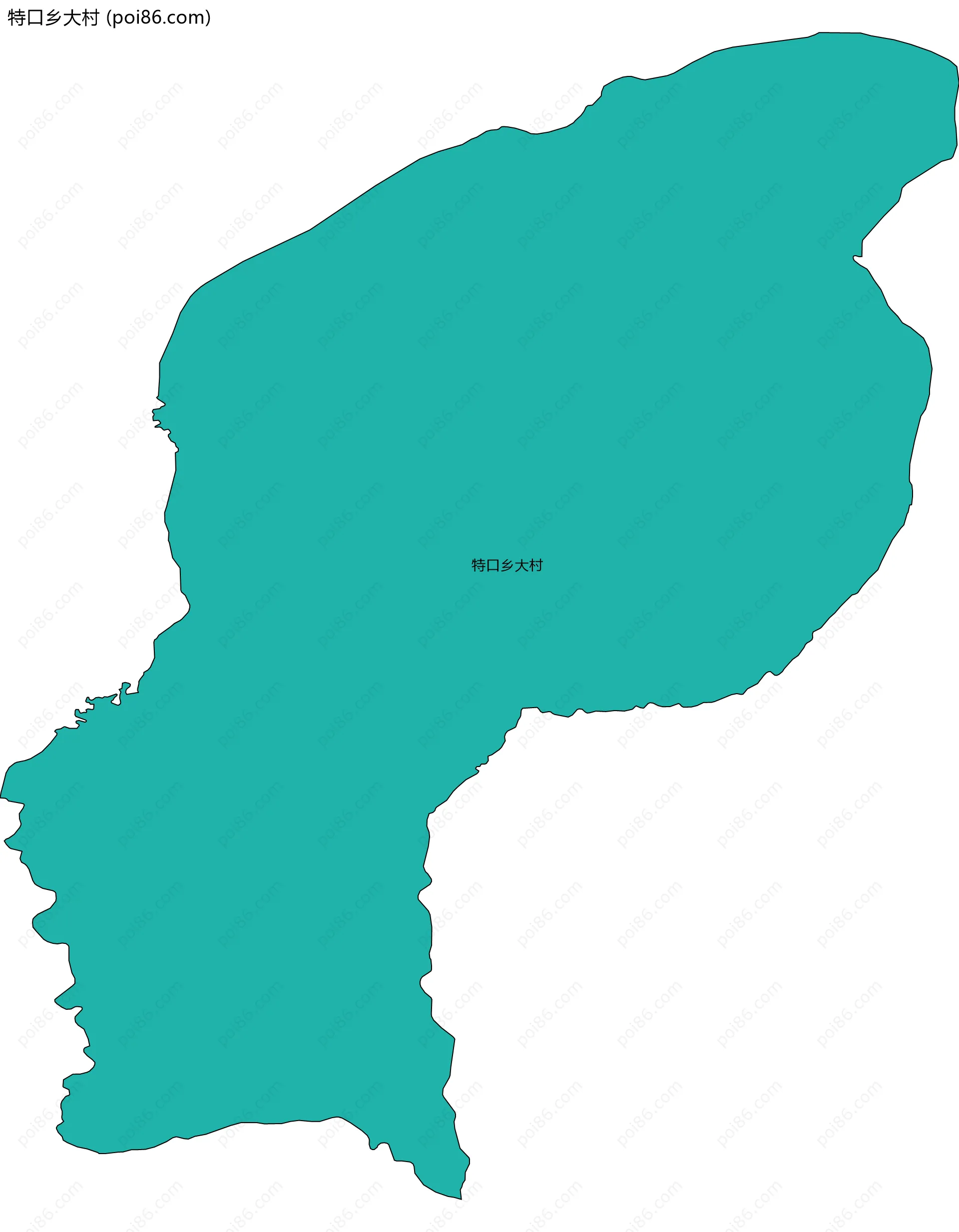 特口乡大村边界地图