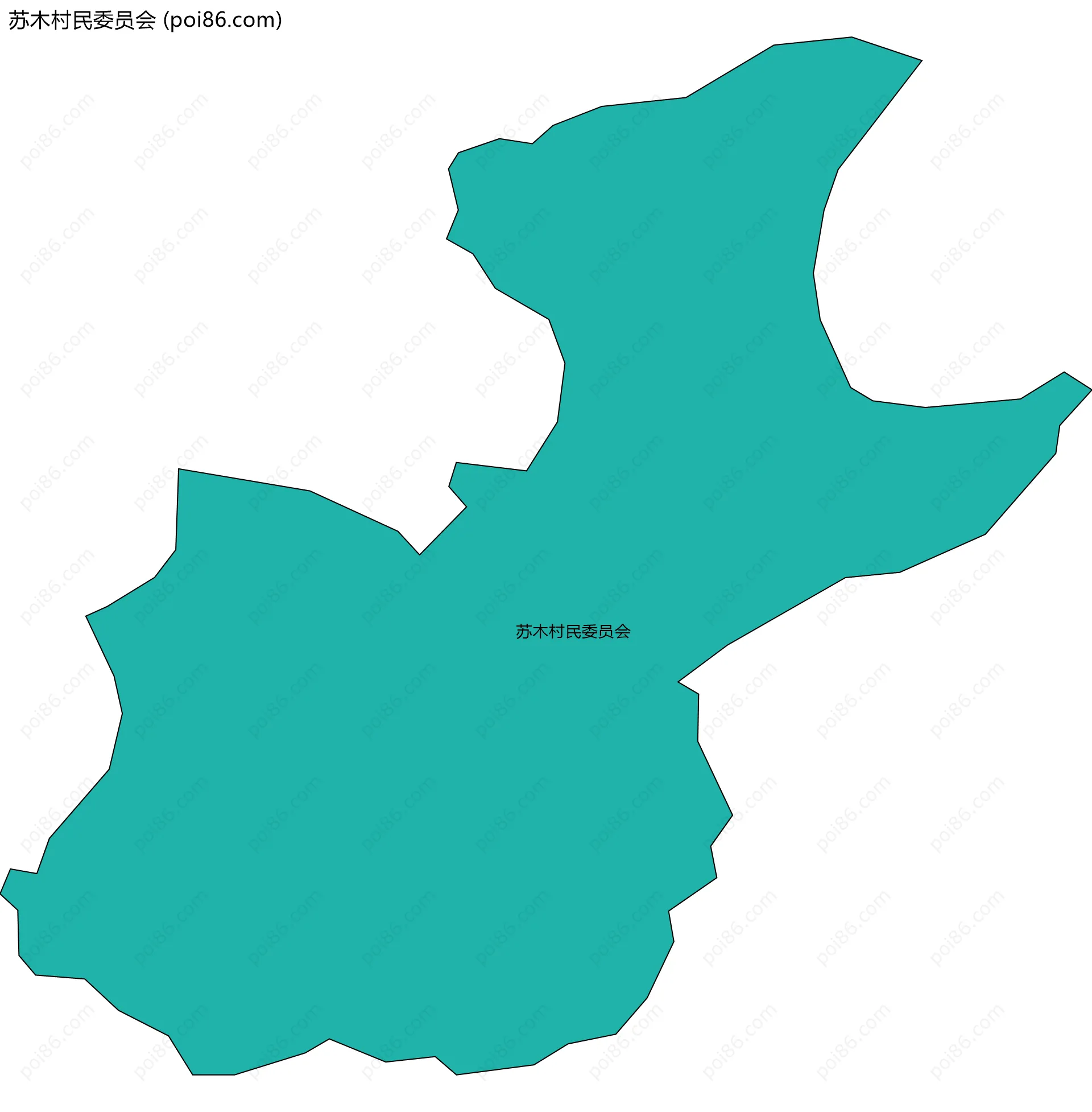 苏木村民委员会边界地图