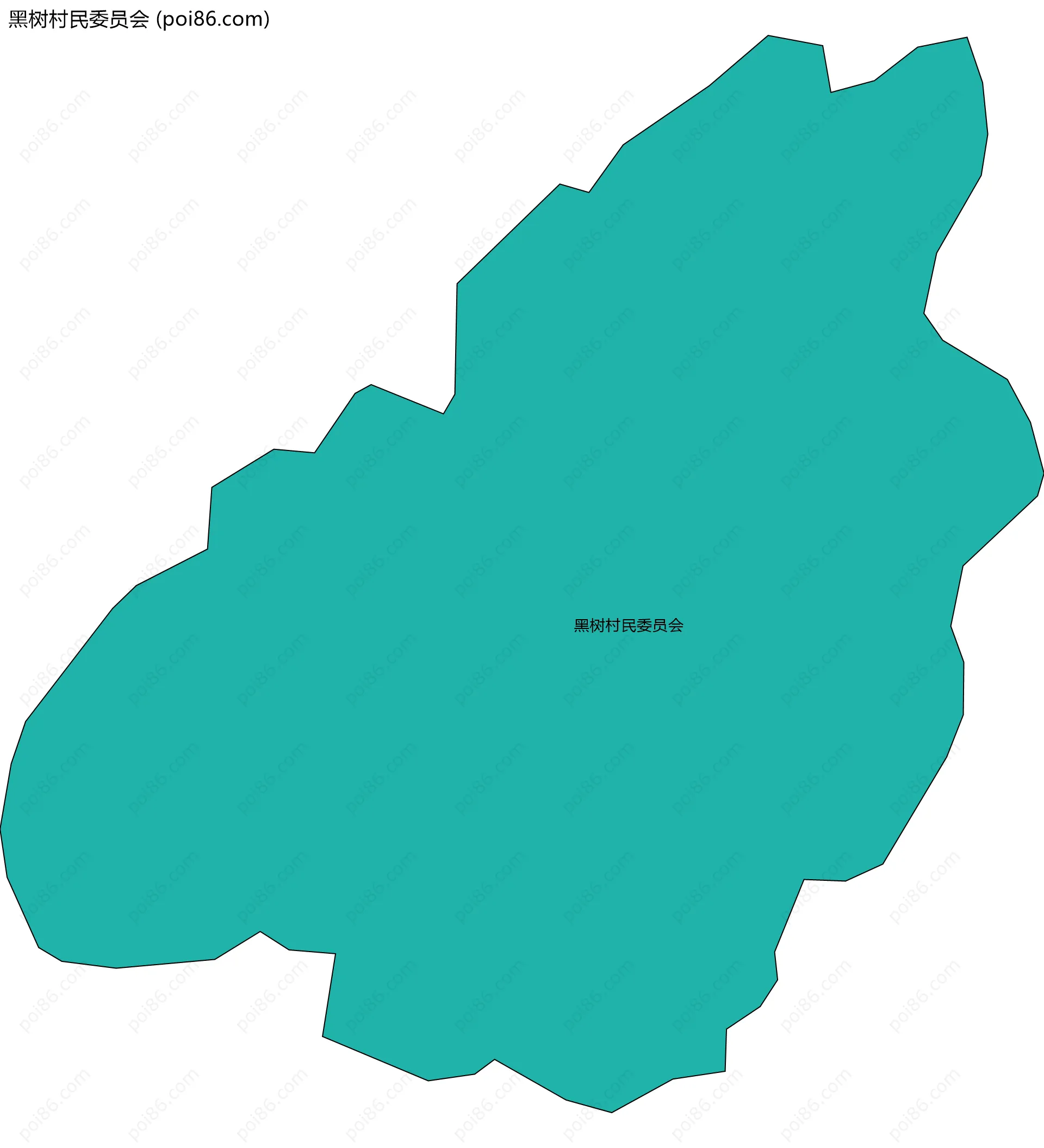 黑树村民委员会边界地图