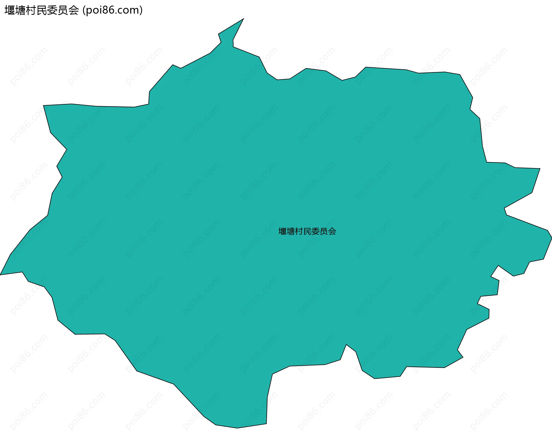 堰塘村民委员会边界地图