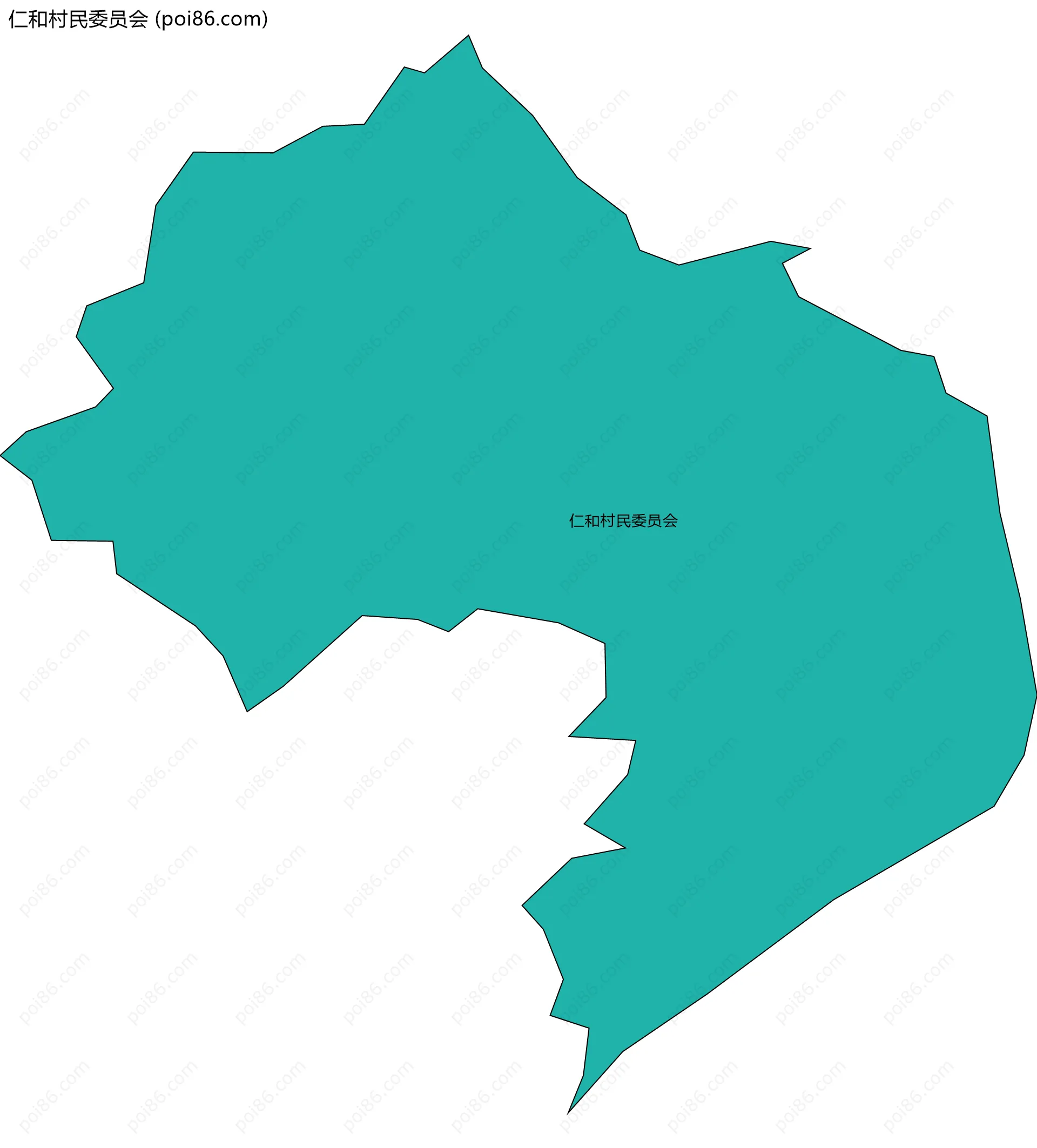 仁和村民委员会边界地图