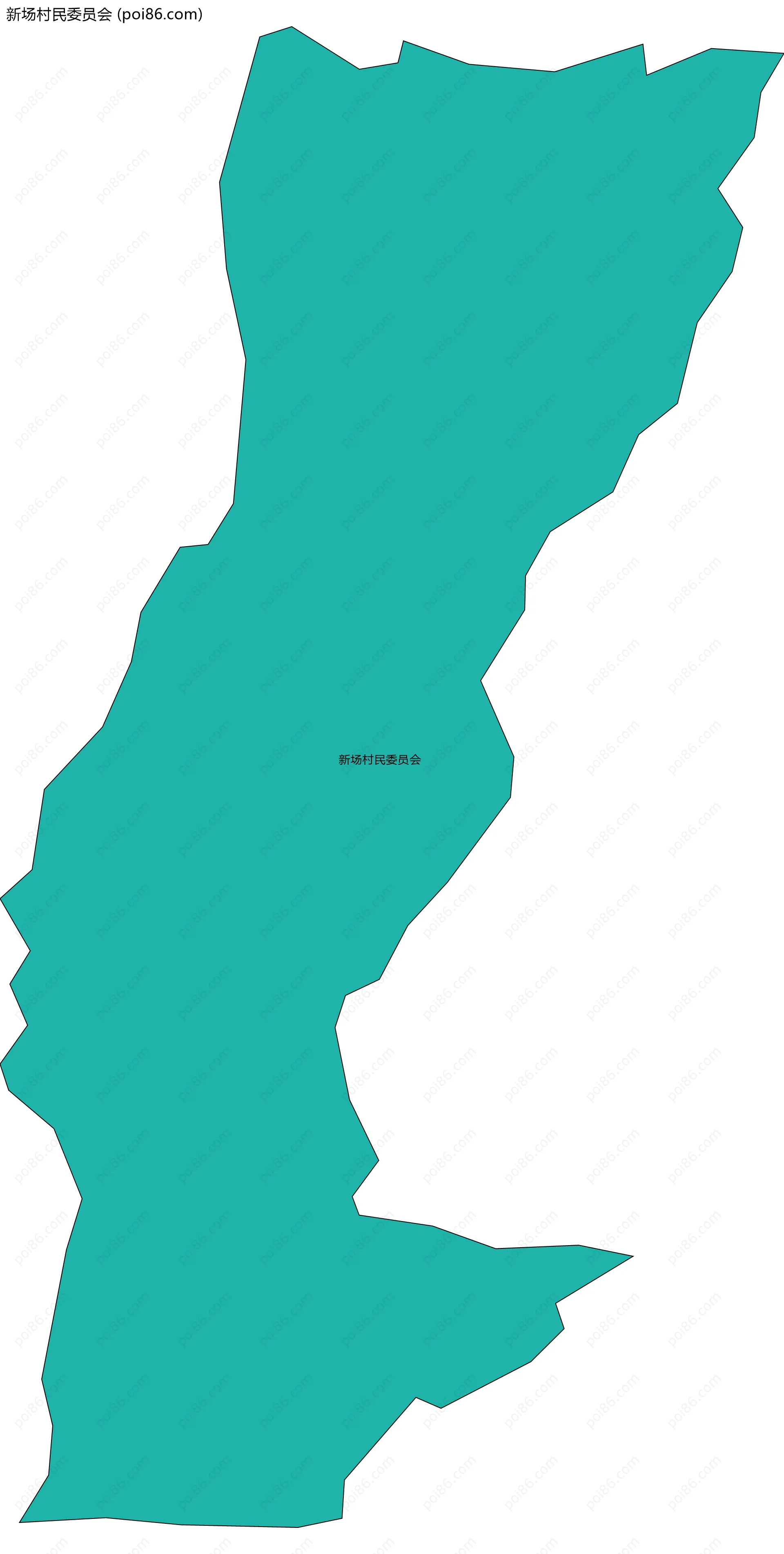 新场村民委员会边界地图