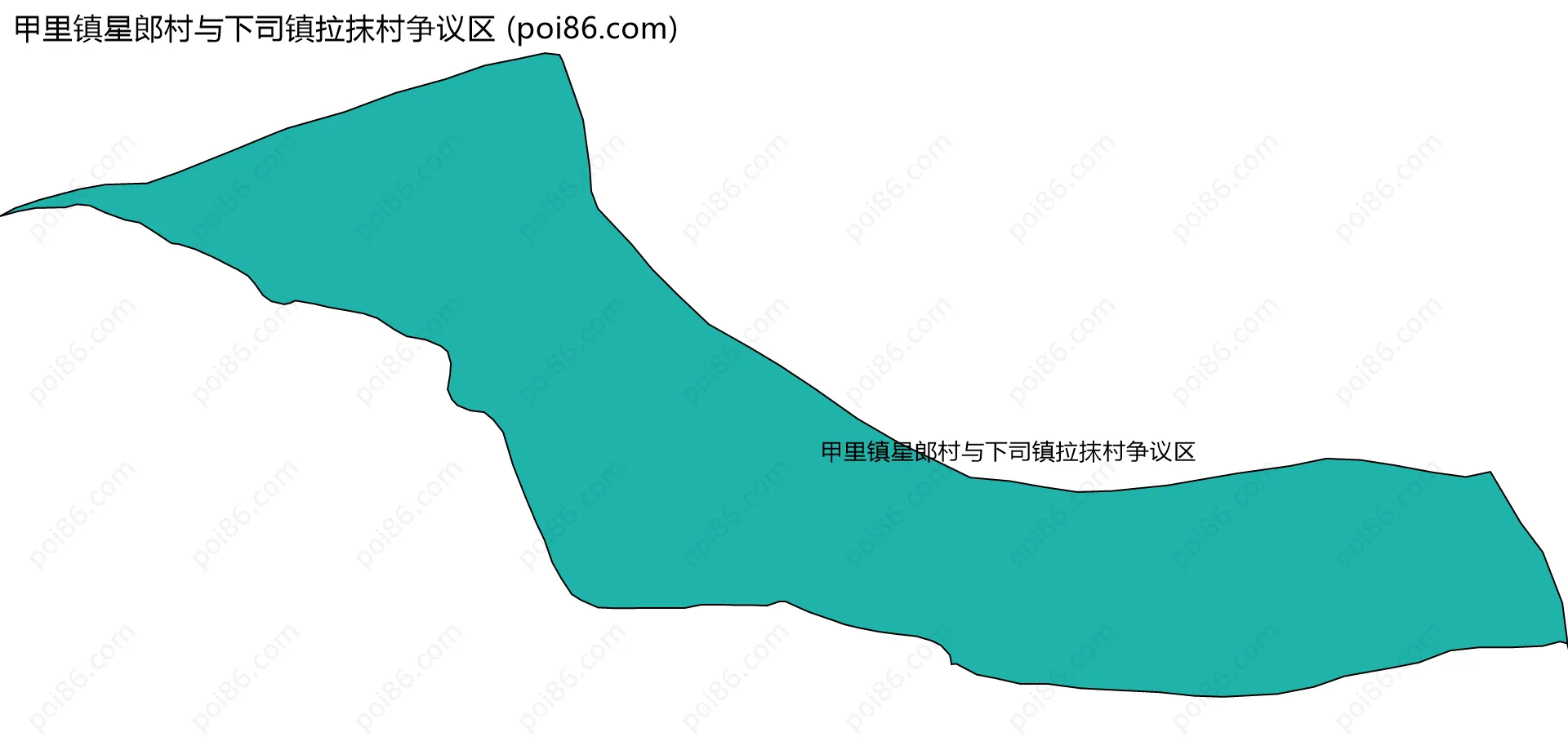 甲里镇星郎村与下司镇拉抹村争议区边界地图