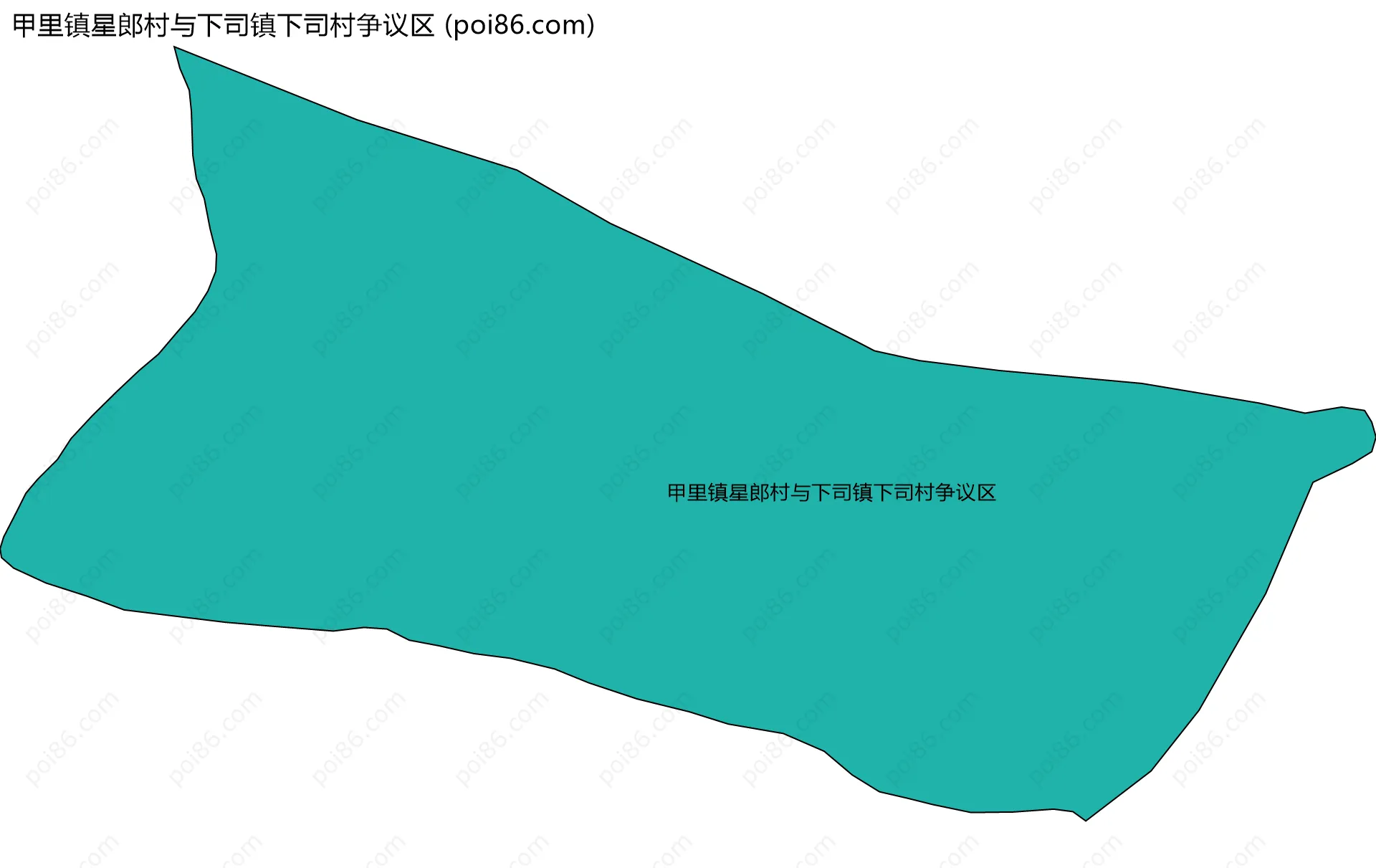 甲里镇星郎村与下司镇下司村争议区边界地图