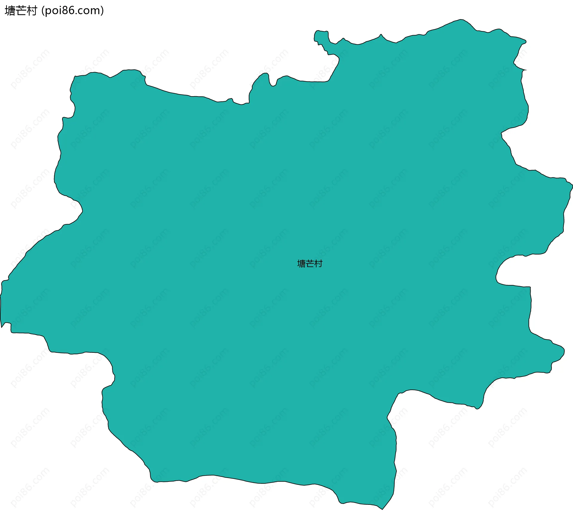 塘芒村边界地图