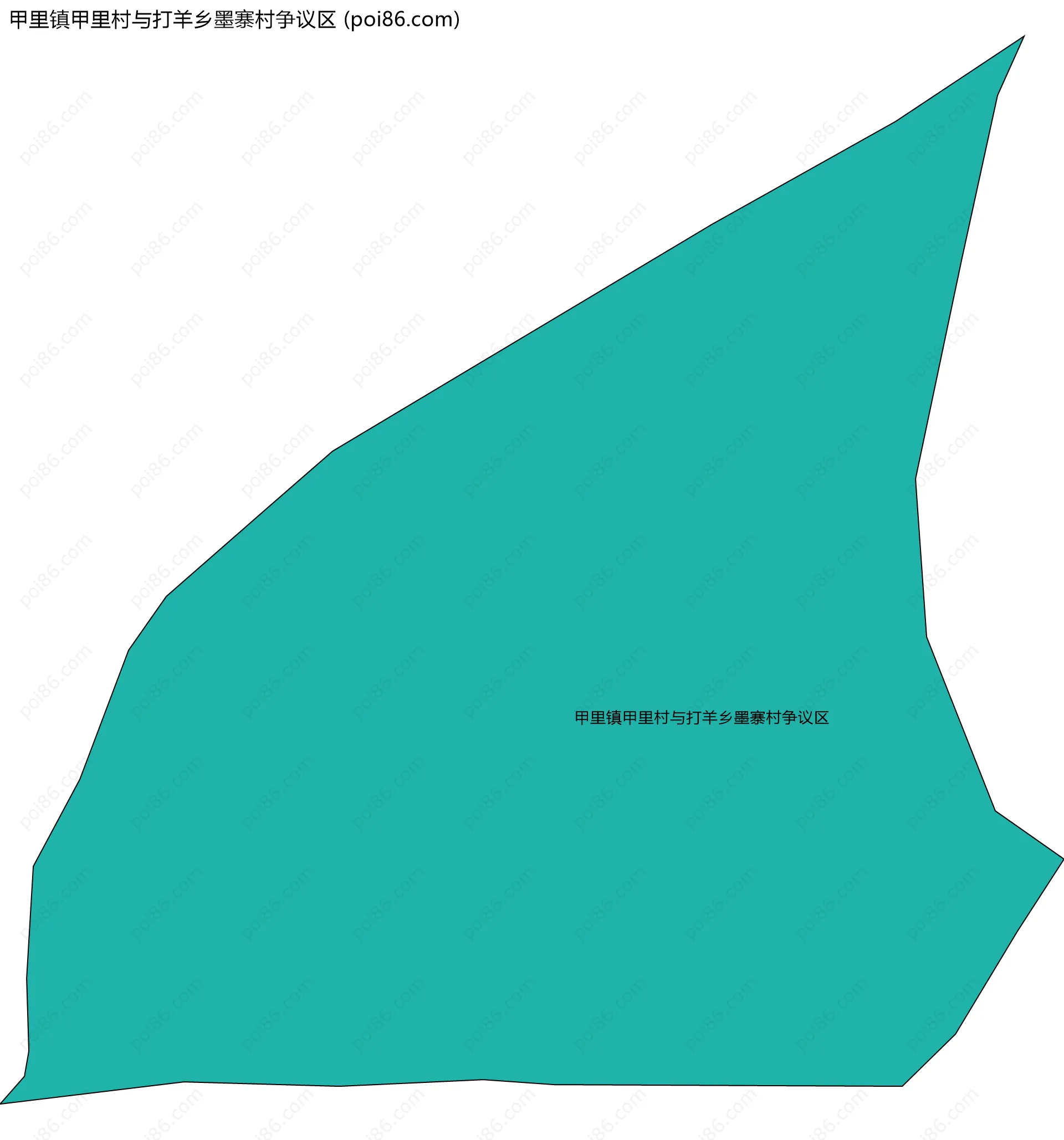 甲里镇甲里村与打羊乡墨寨村争议区边界地图
