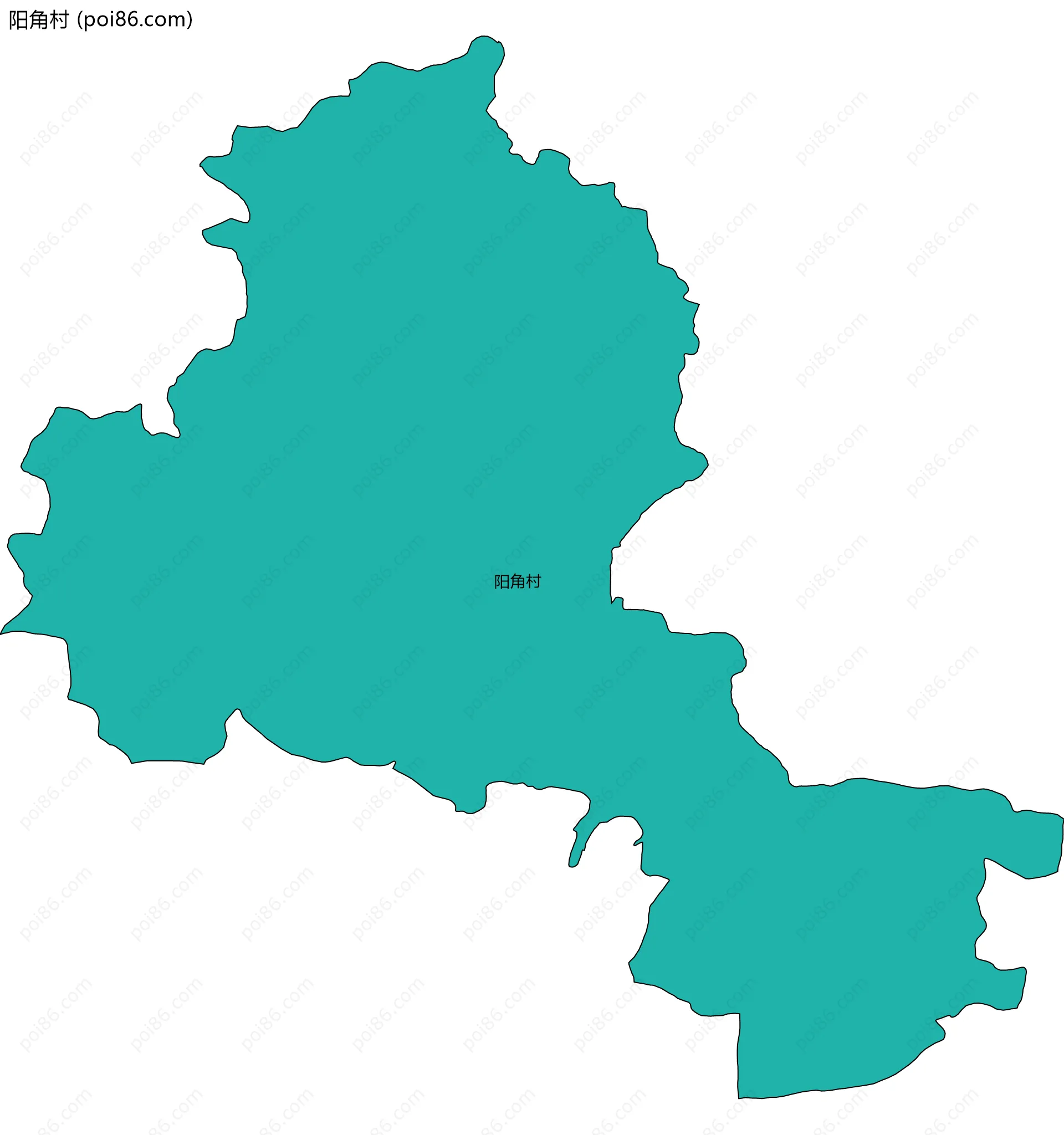 阳角村边界地图