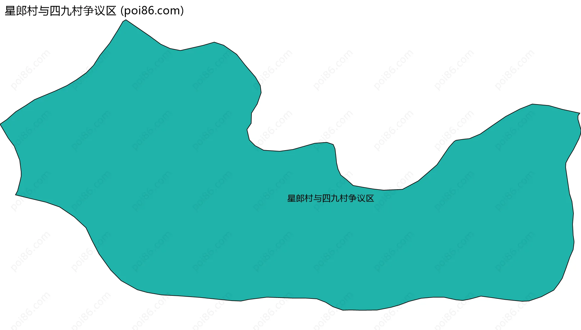 星郎村与四九村争议区边界地图
