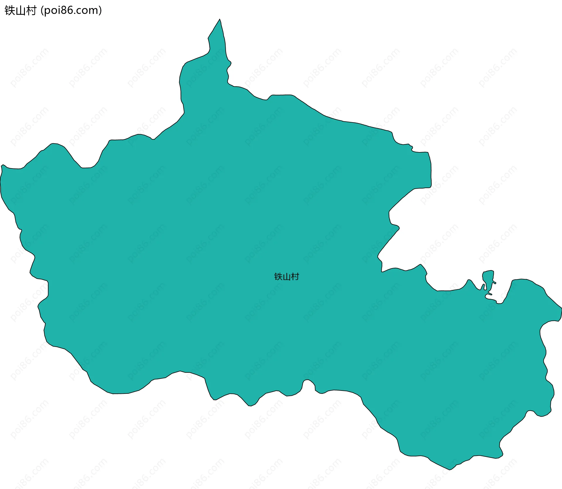 铁山村边界地图