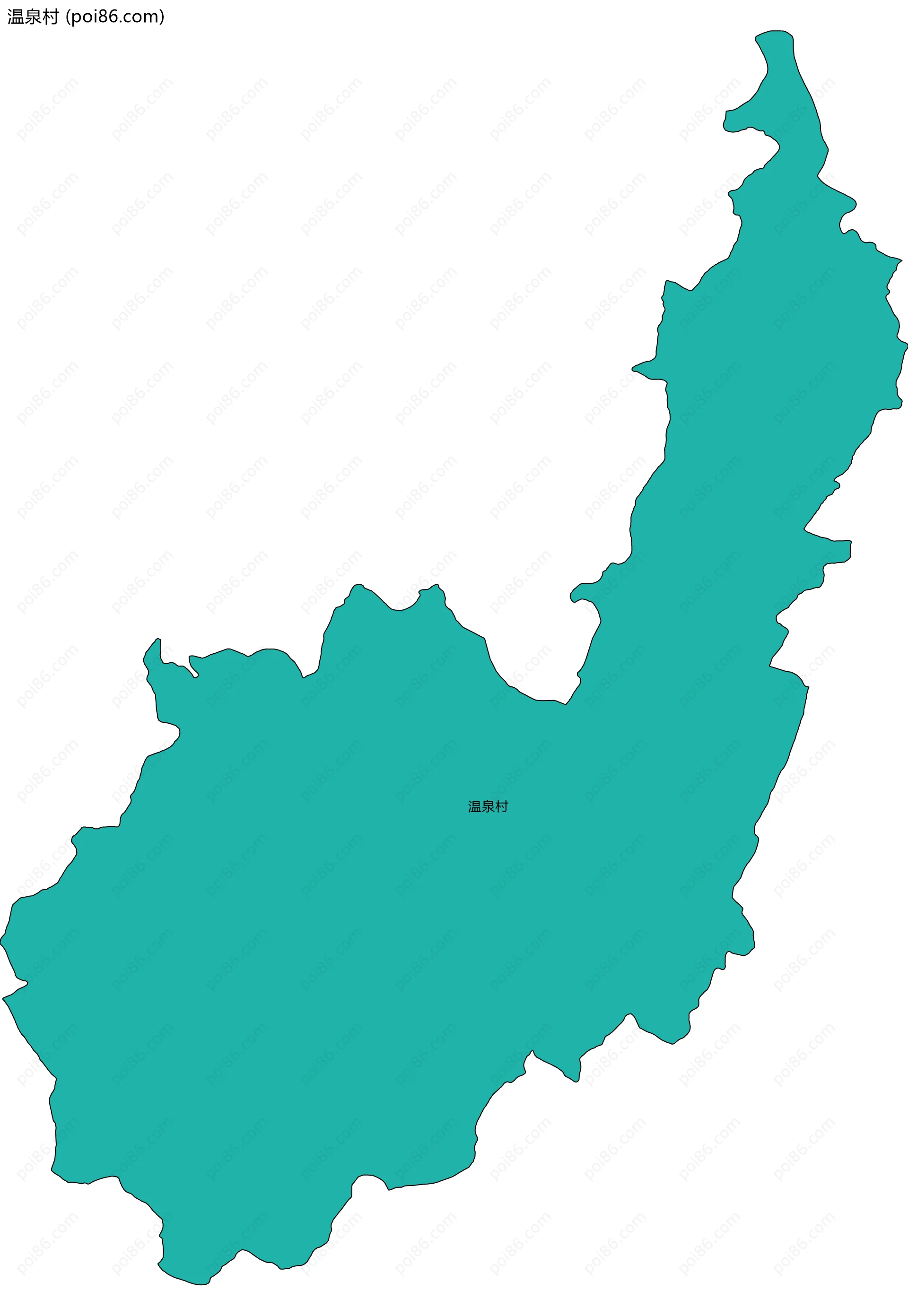 温泉村边界地图