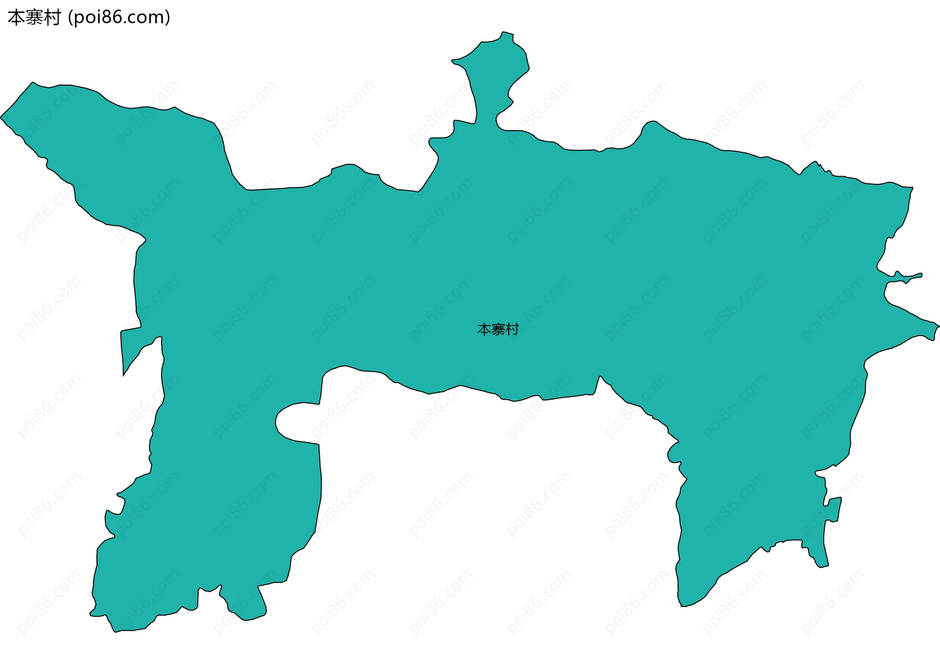 本寨村边界地图