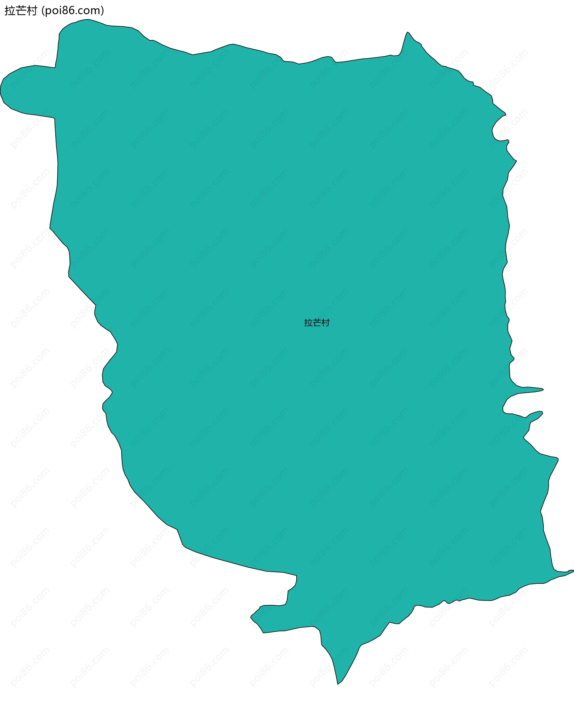 拉芒村边界地图