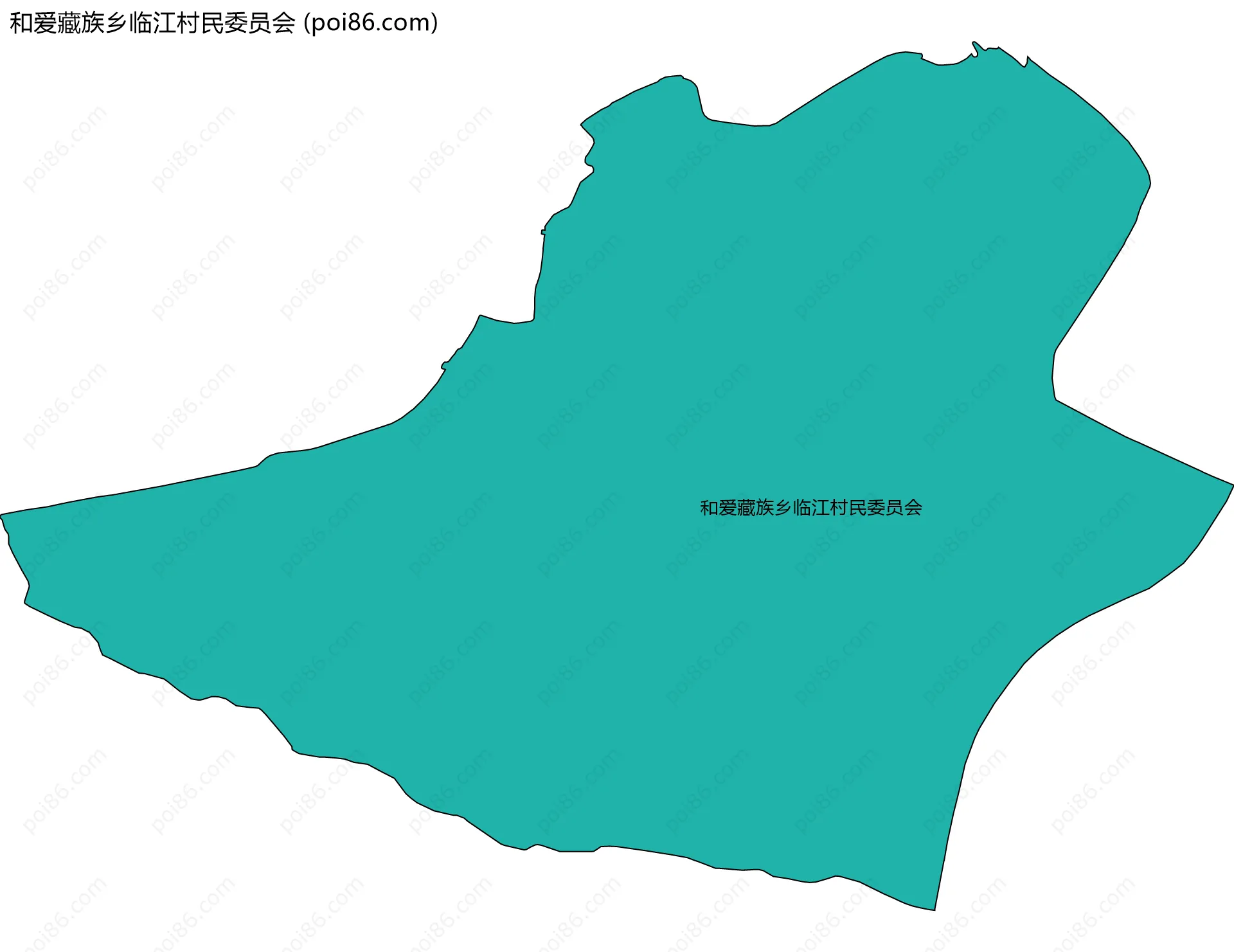 和爱藏族乡临江村民委员会边界地图
