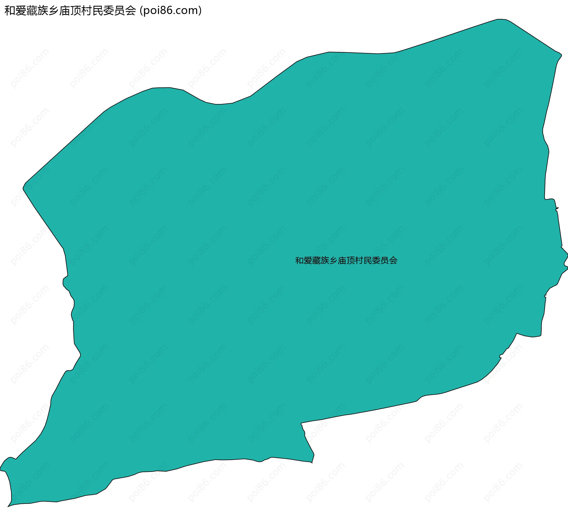 和爱藏族乡庙顶村民委员会边界地图