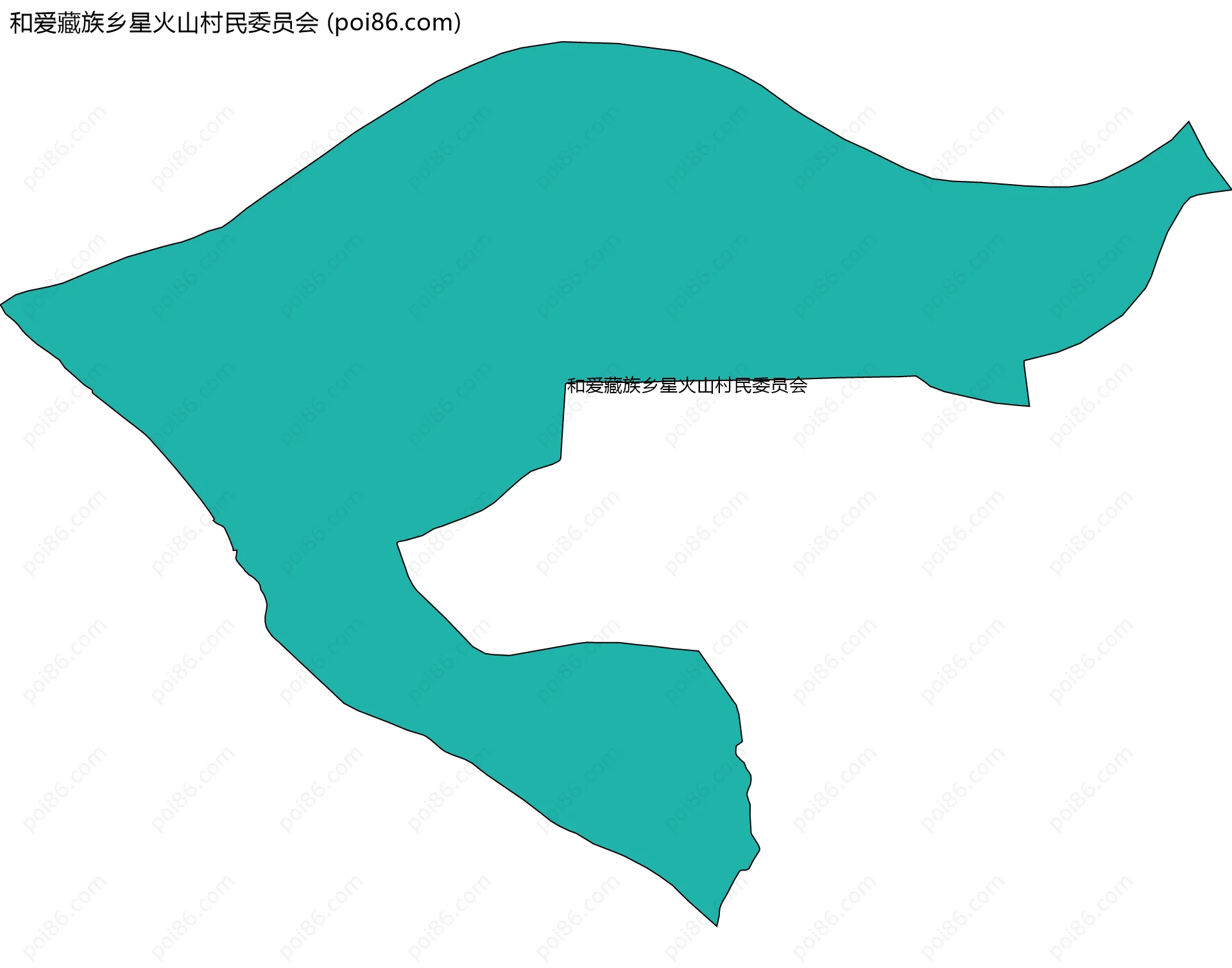 和爱藏族乡星火山村民委员会边界地图