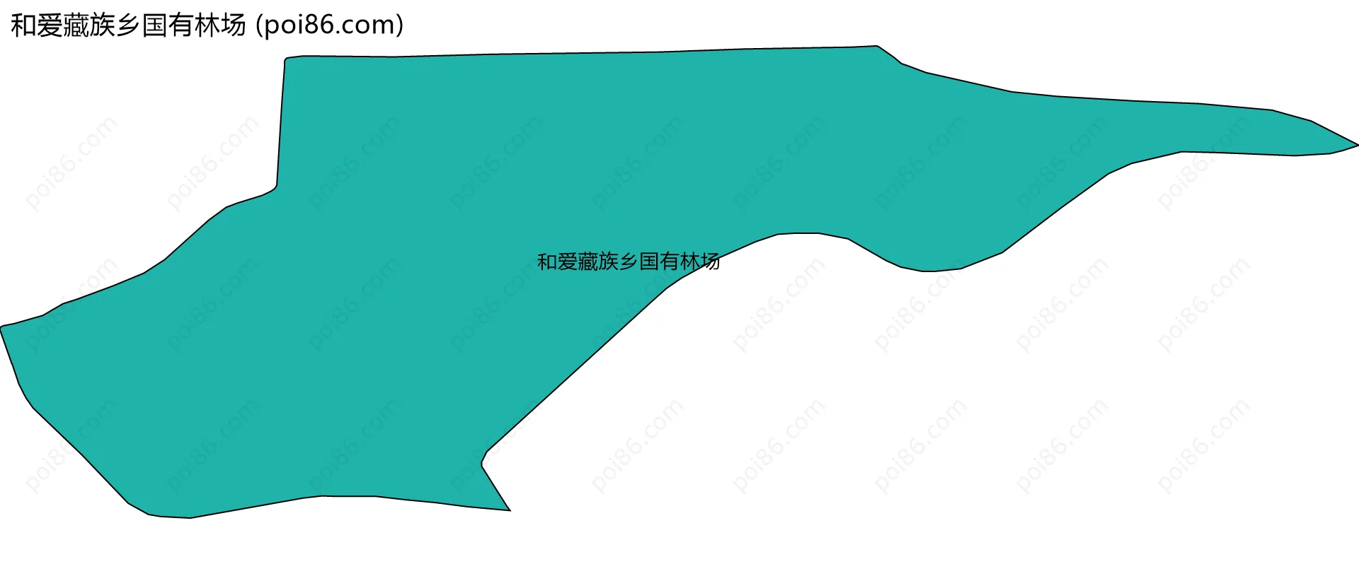 和爱藏族乡国有林场边界地图