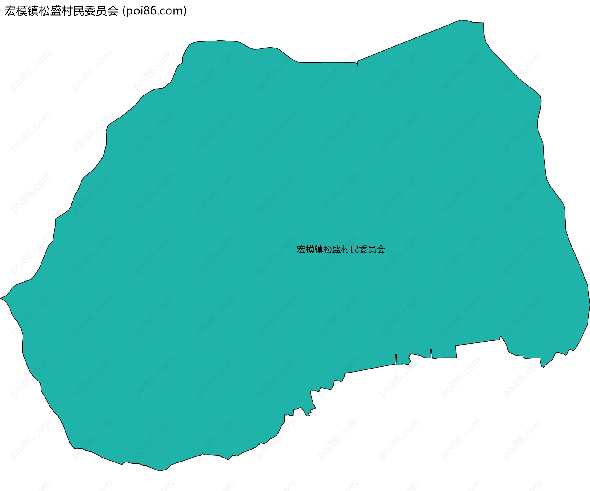宏模镇松盛村民委员会边界地图