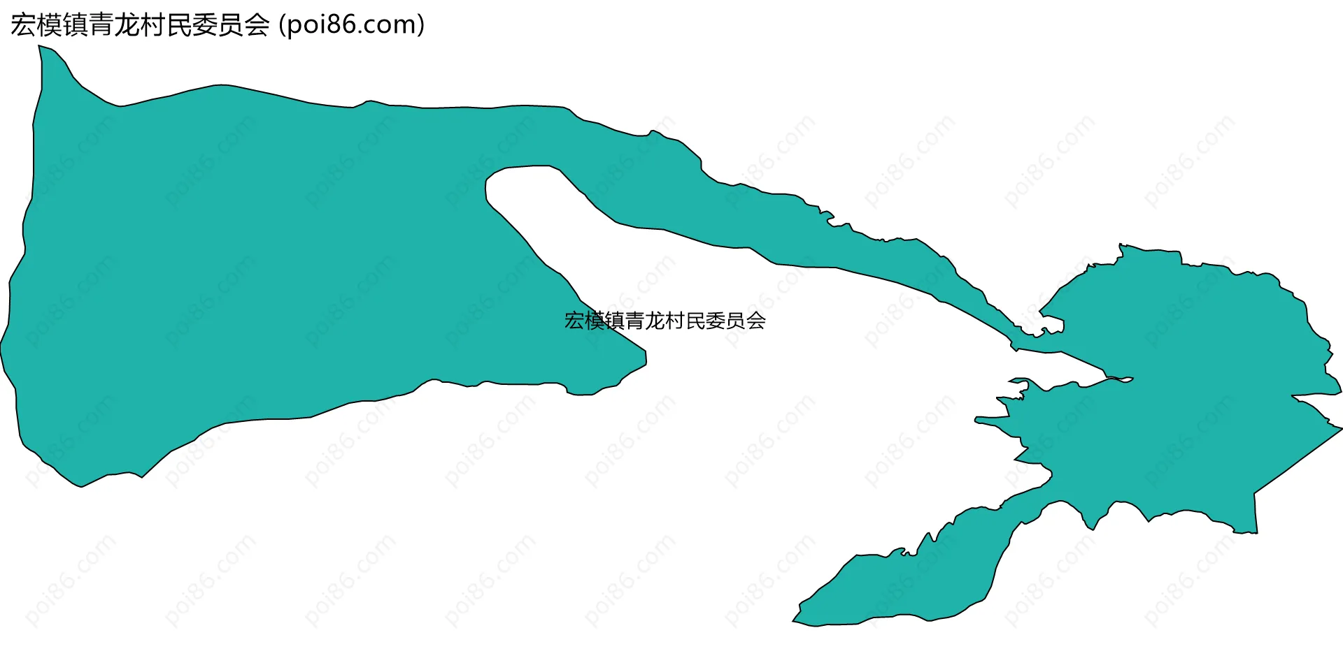 宏模镇青龙村民委员会边界地图