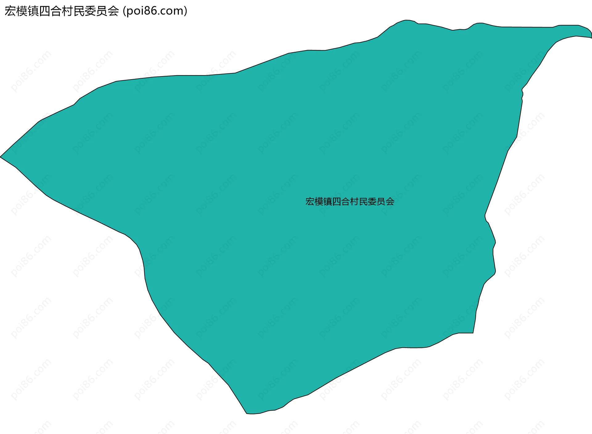宏模镇四合村民委员会边界地图